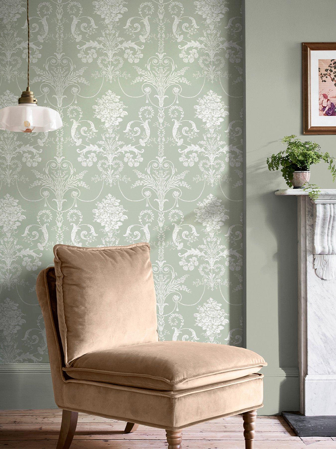 Laura Ashley Laura Ashley Josette Sage Green Wallpaper