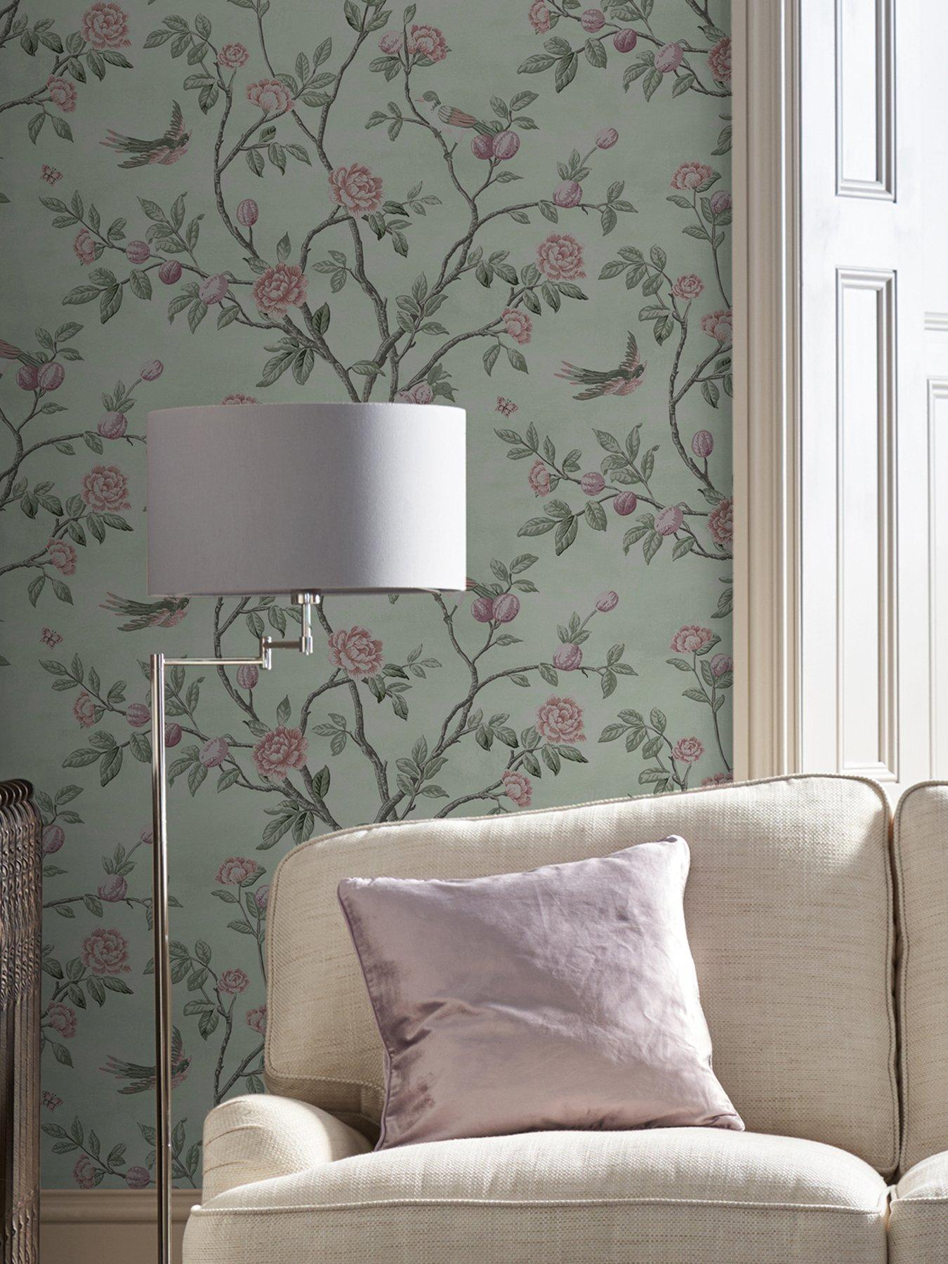 Laura Ashley Laura Ashley Eglantine Eau De Nil Wallpaper