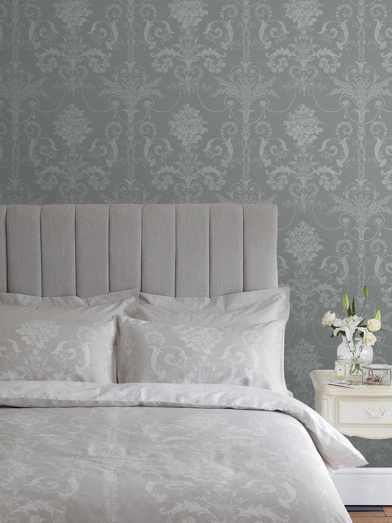 Laura Ashley Laura Ashley Josette Steel Wallpaper