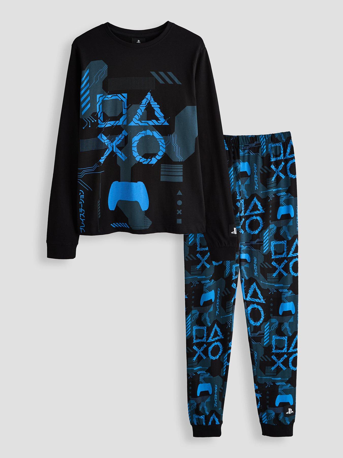 Image 1 of 6 of The Very Collection Playstation Pyjama - Blue