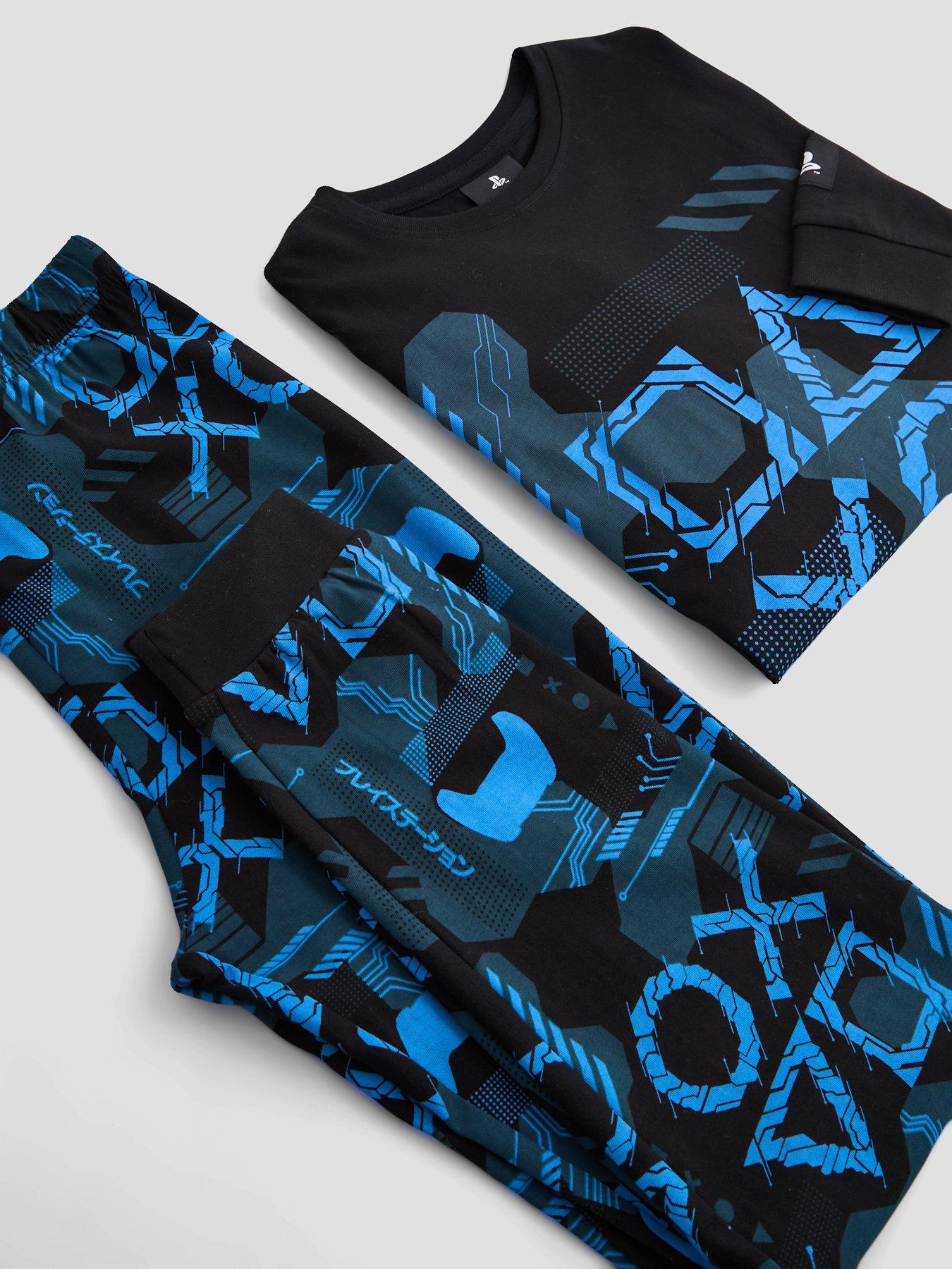 Image 3 of 6 of The Very Collection Playstation Pyjama - Blue
