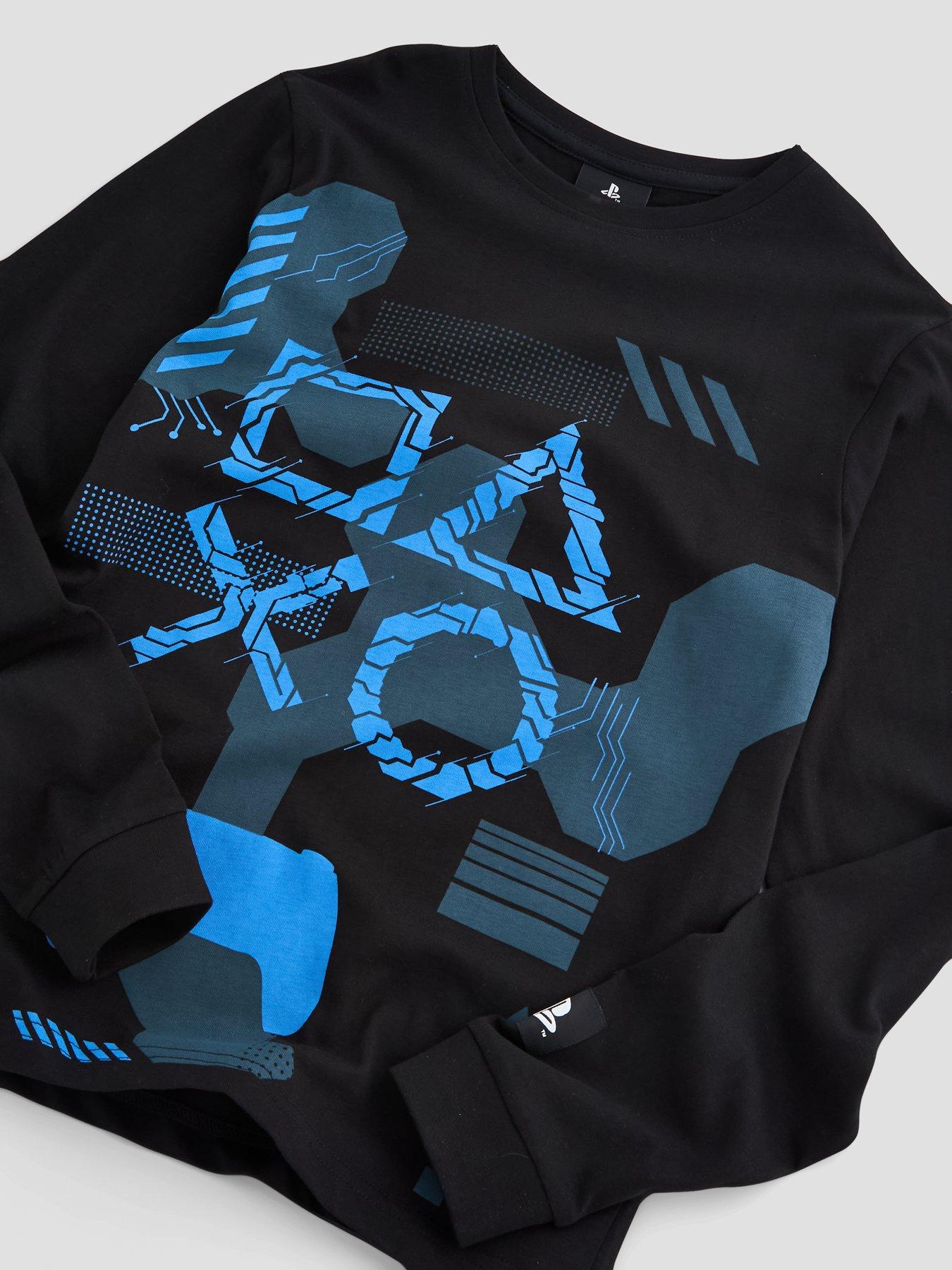 Image 4 of 6 of The Very Collection Playstation Pyjama - Blue