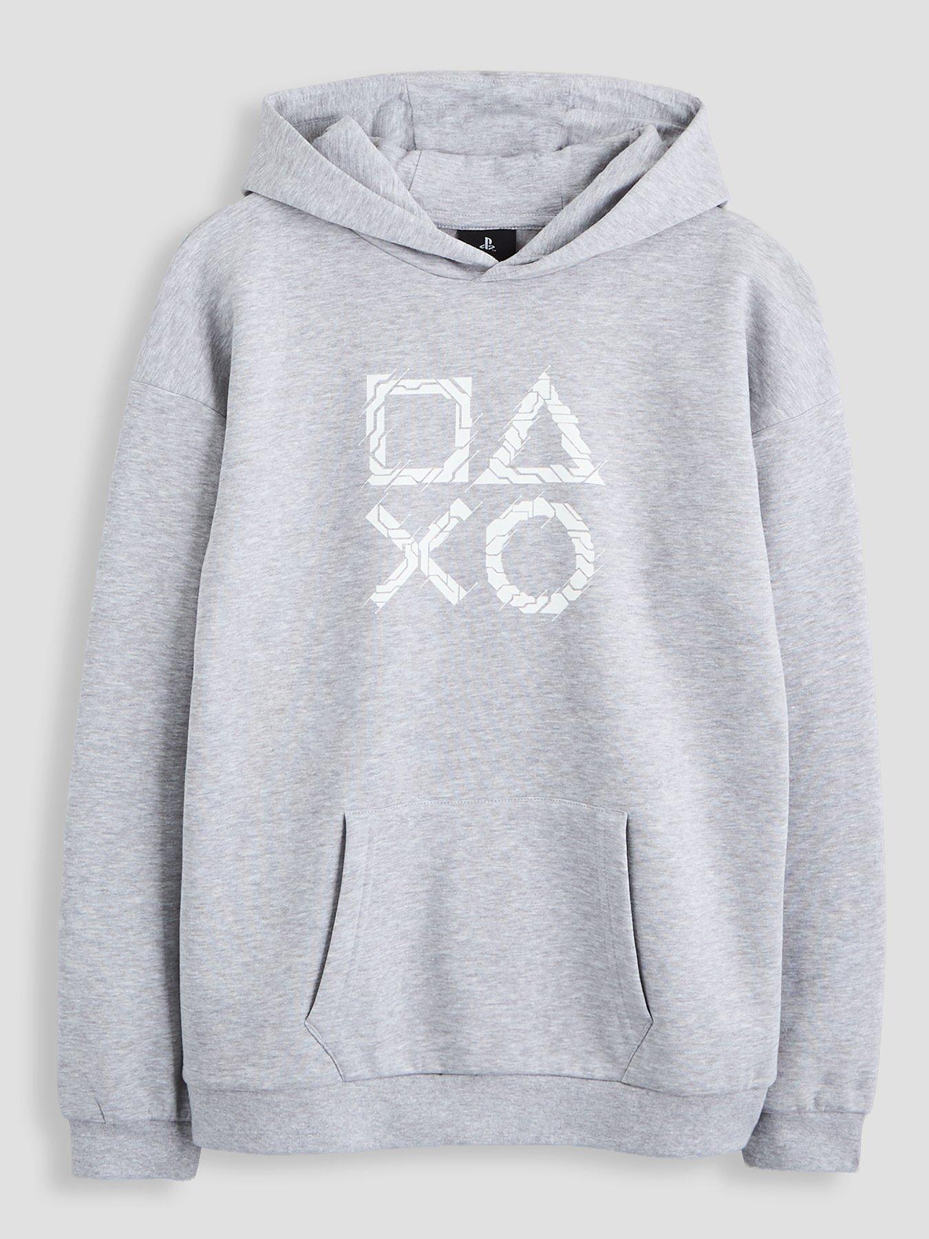 The Very Collection Boys Playstation Logo Hooded Hoodie - Grey