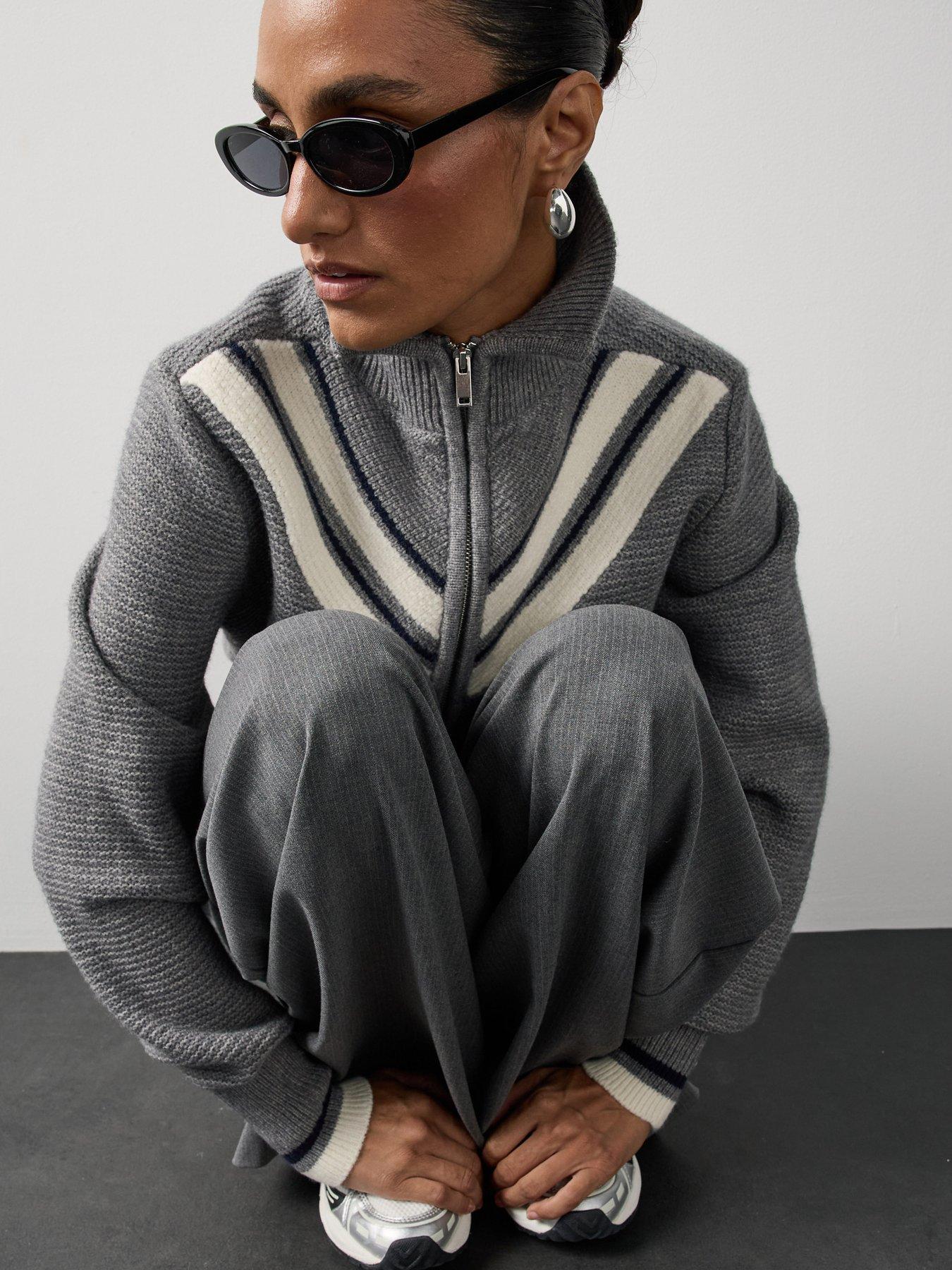 Image 3 of 7 of Michelle Keegan Knitted Zip Through Jacket - Multi