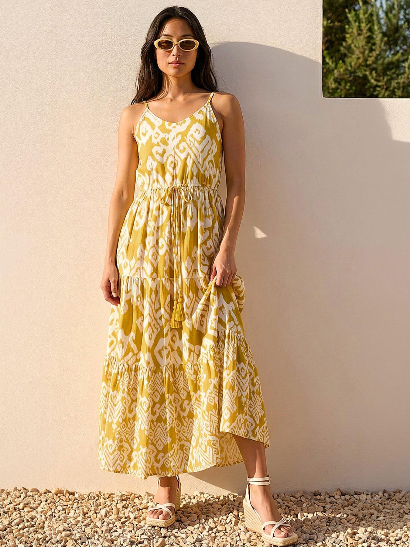 Roman Petite Abstract Strappy Dress