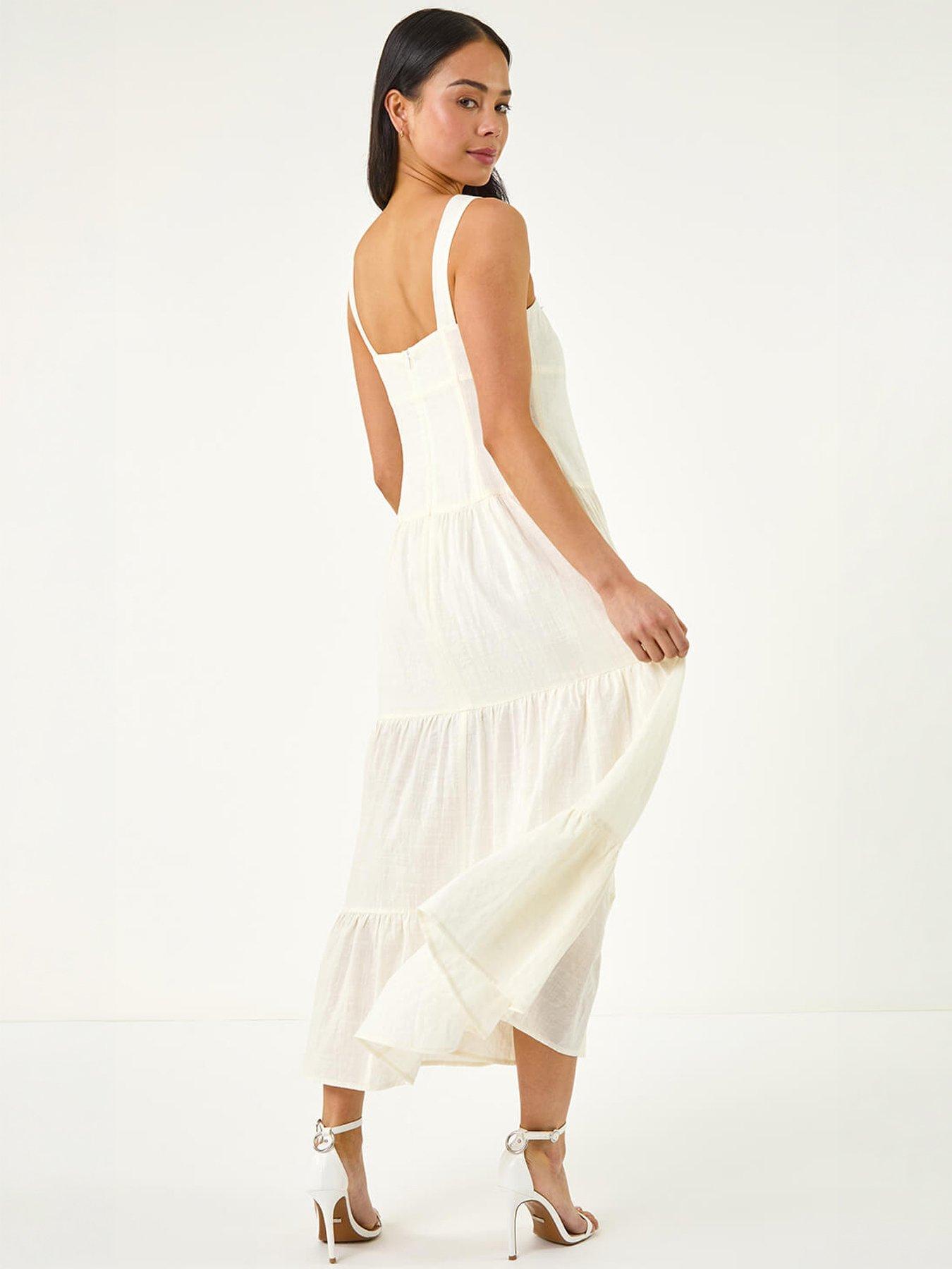 Image 4 of 5 of Roman Petite Seam Detail Midi Dress