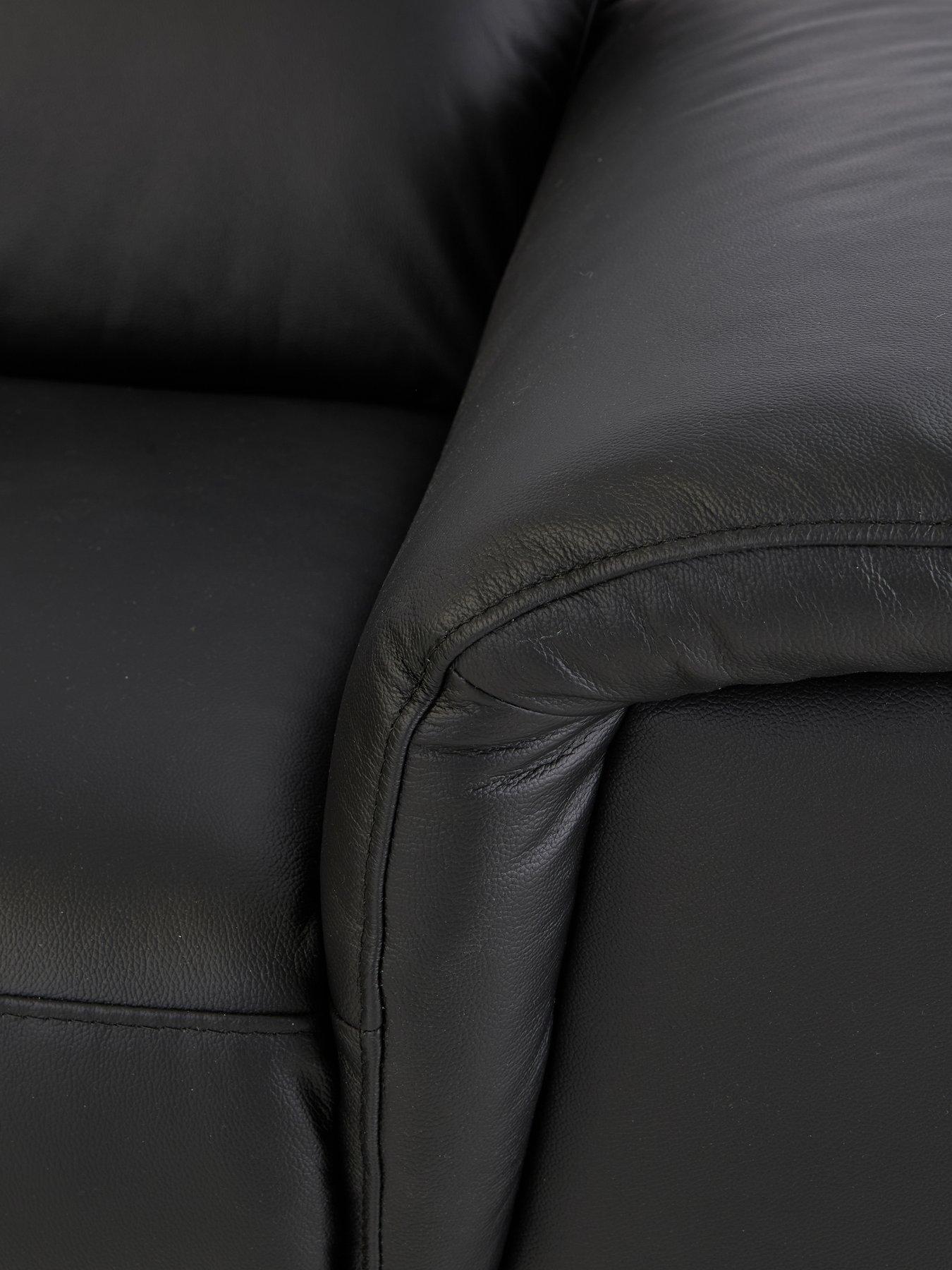 Image 6 of 8 of The Very Collection Lorenza Leather/Faux Leather Power Recliner Left Hand 3 Seater Chaise - FSC&reg; Certified