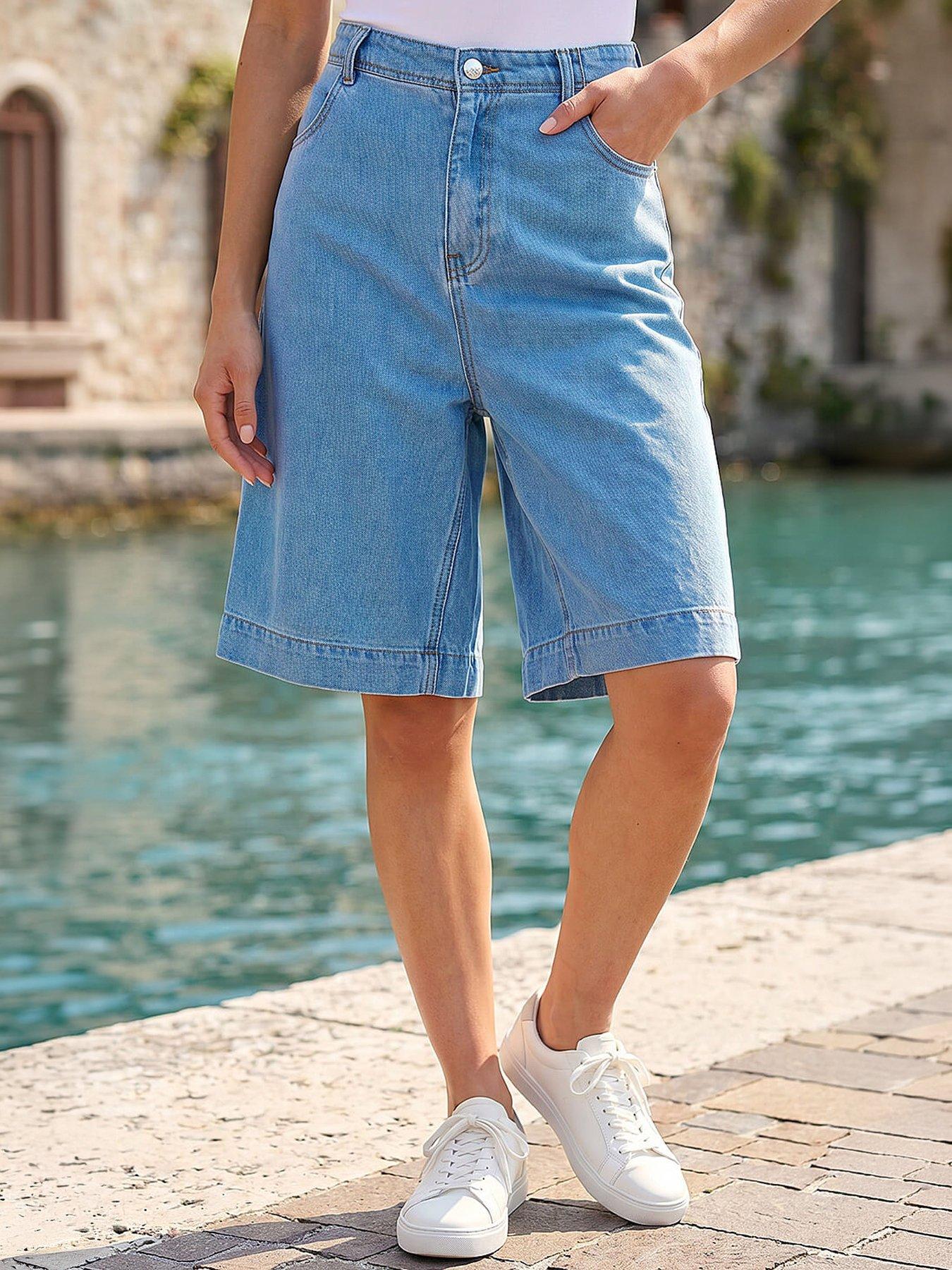 Roman Petite Pocket Shorts - Denim