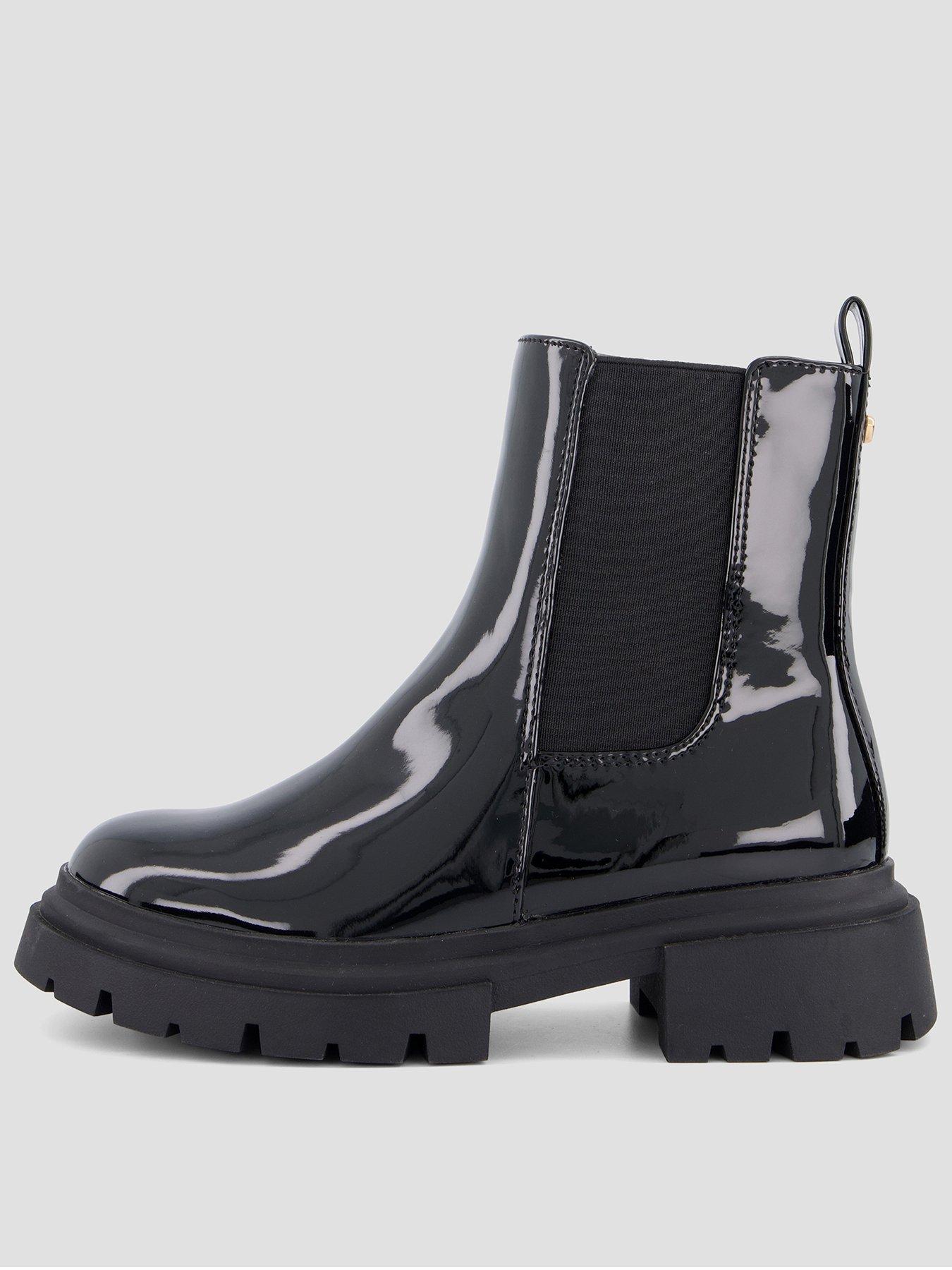 The Very Collection Older Girls Patent Chunky Chelsea Boot
