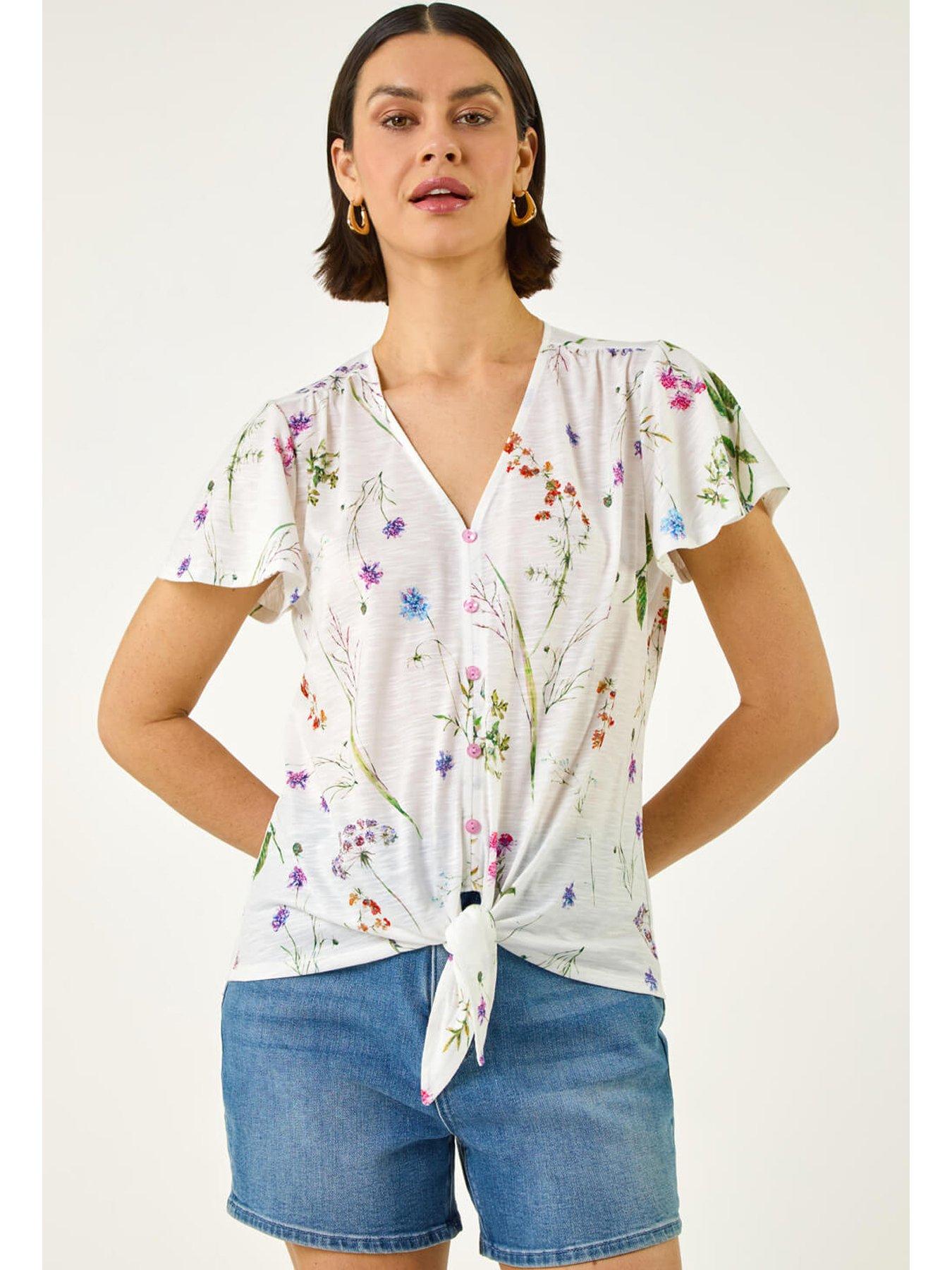 roman-floral-print-tie-front-topdetail
