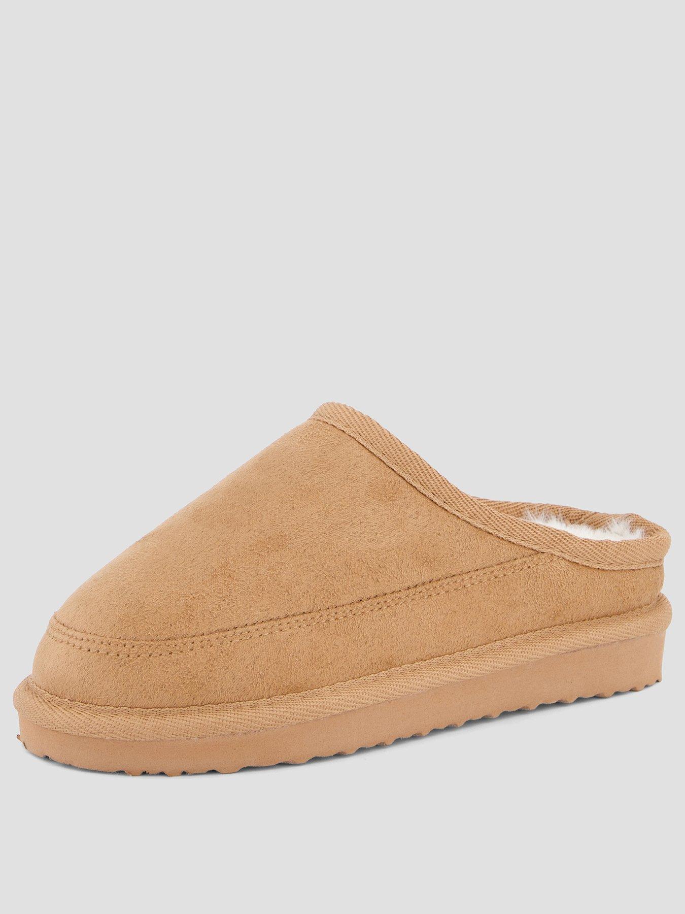 Image 2 of 7 of The Very Collection Unisex Slip On Mule Slippers - Tan