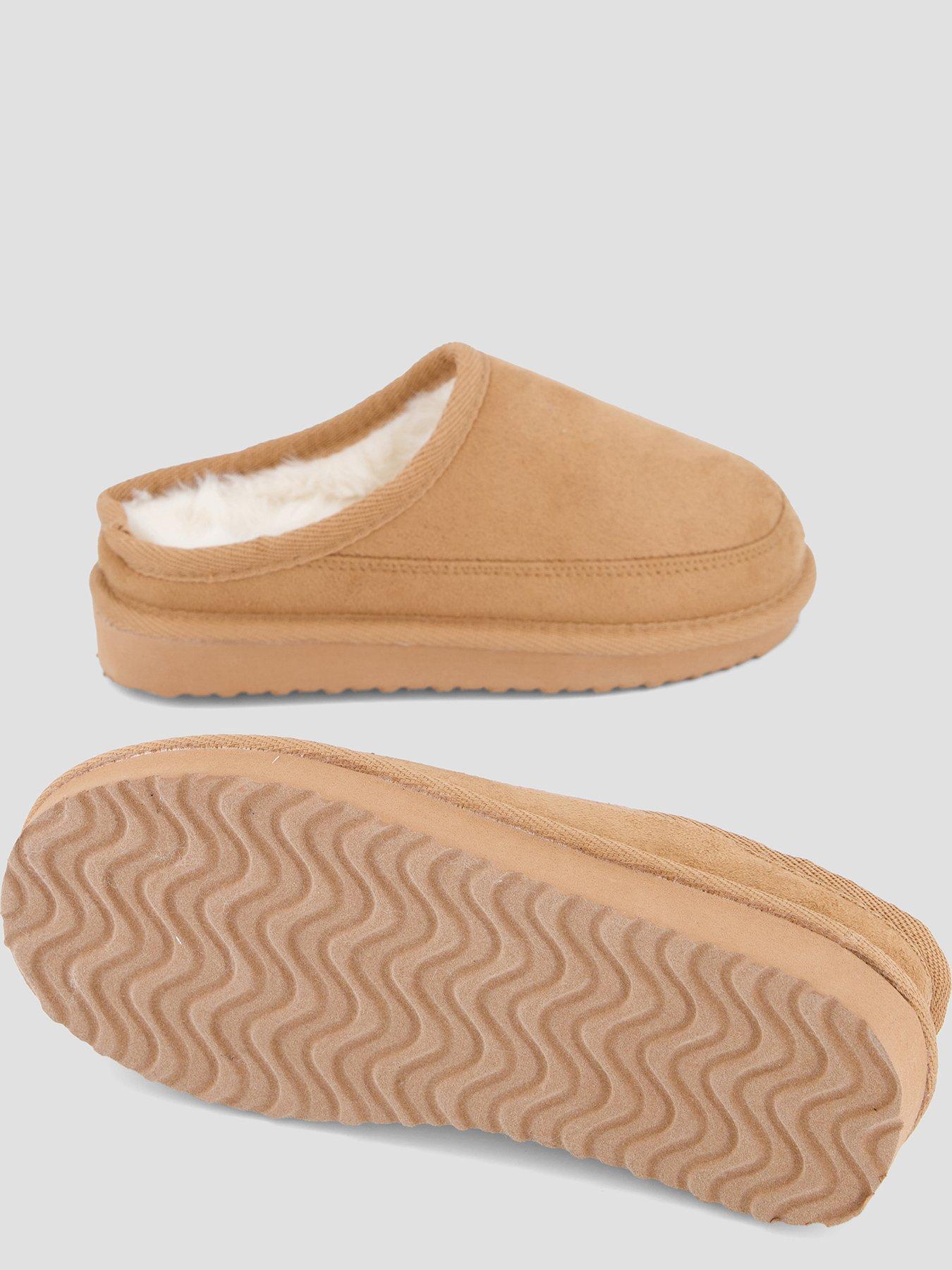 Image 4 of 7 of The Very Collection Unisex Slip On Mule Slippers - Tan
