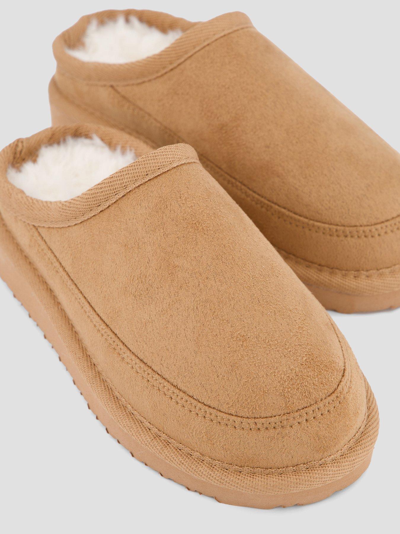 Image 5 of 7 of The Very Collection Unisex Slip On Mule Slippers - Tan