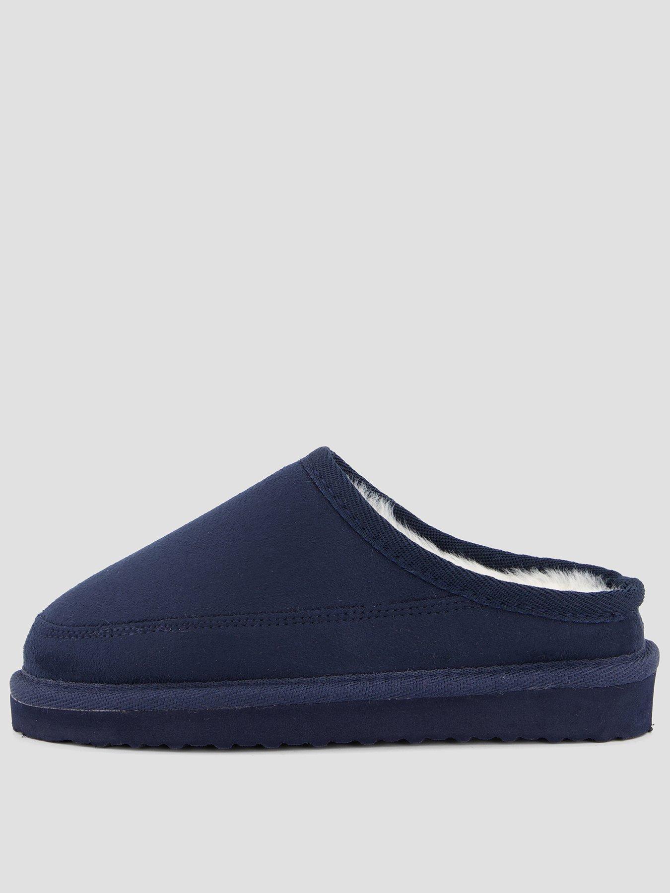 The Very Collection Boys Slip On Mule Slipper - Navy