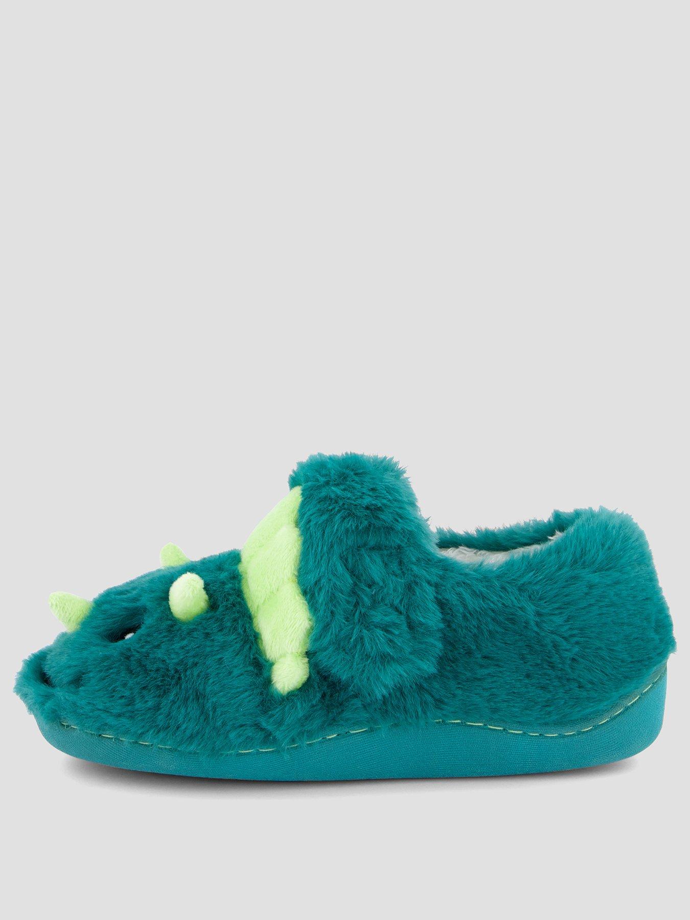Image 2 of 7 of The Very Collection Boys 3d Dinosaur Velcro Slipper