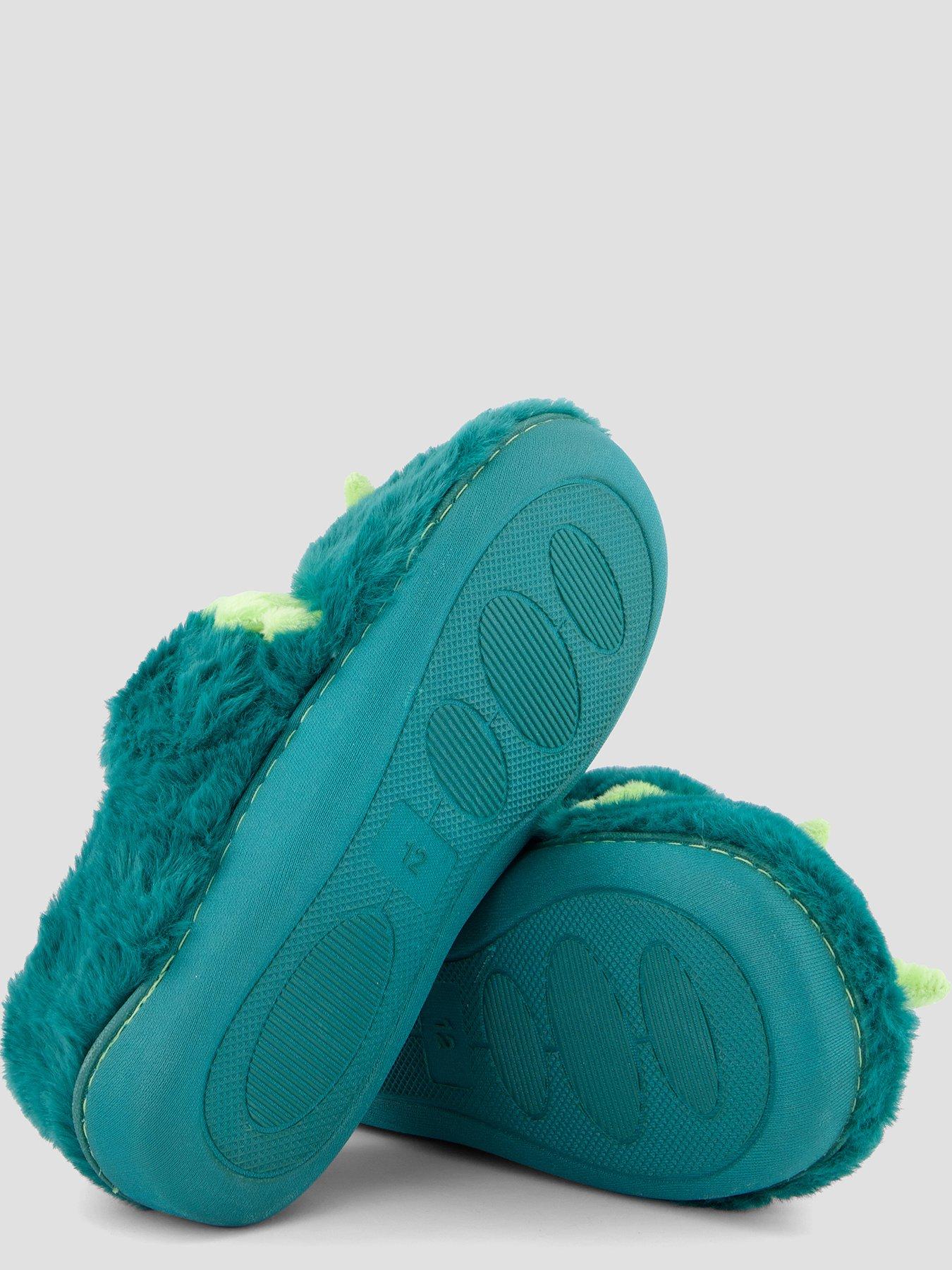 Image 4 of 7 of The Very Collection Boys 3d Dinosaur Velcro Slipper