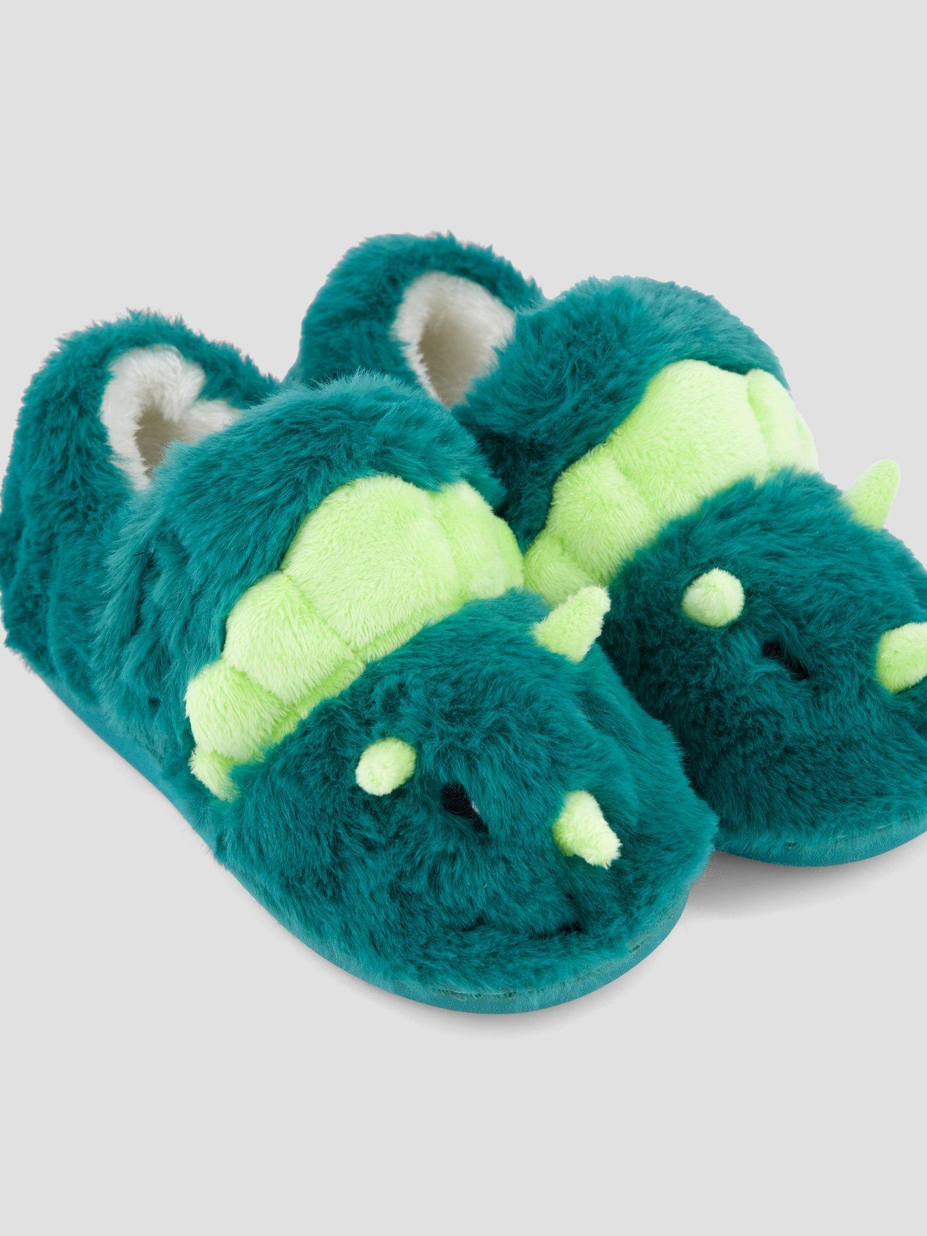 Image 5 of 7 of The Very Collection Boys 3d Dinosaur Velcro Slipper