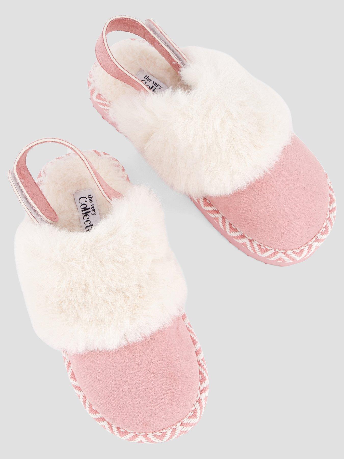 Image 3 of 7 of The Very Collection Girls Mule Strap Slippers - Pink