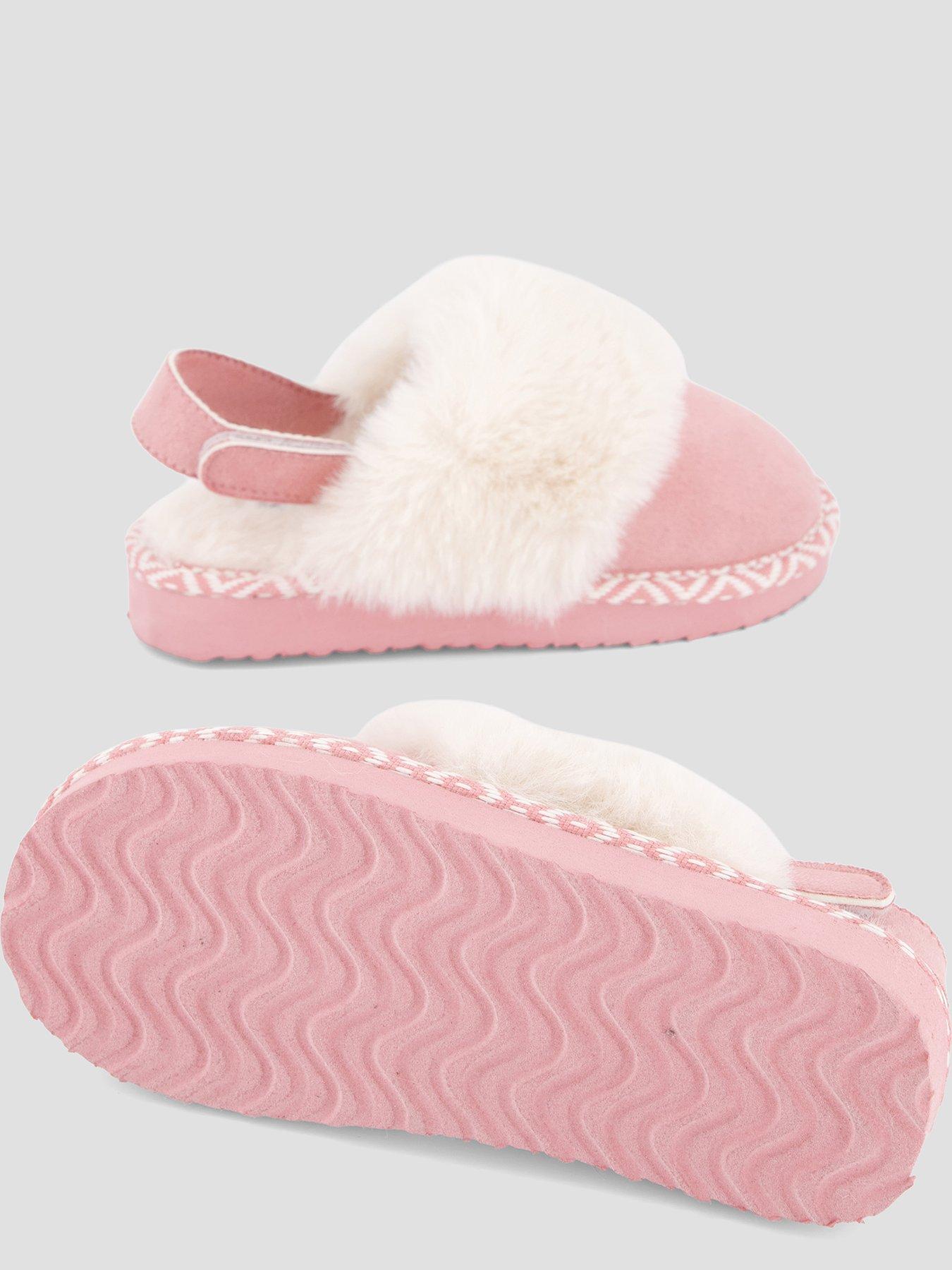 Image 4 of 7 of The Very Collection Girls Mule Strap Slippers - Pink