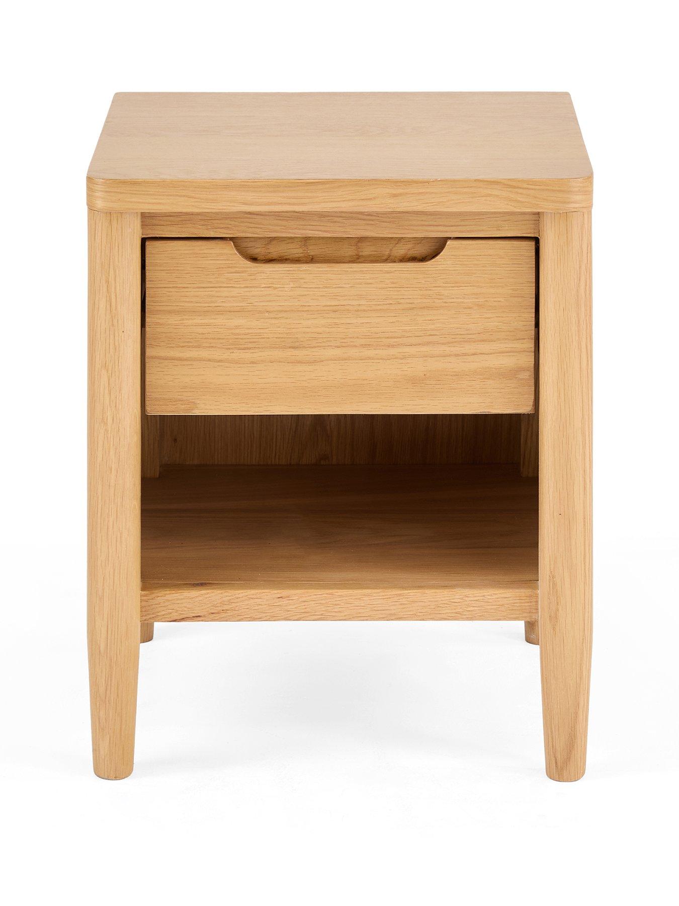 Image 2 of 7 of The Very Collection Aubrey 1 Drawer Open Lamp Table - Oak