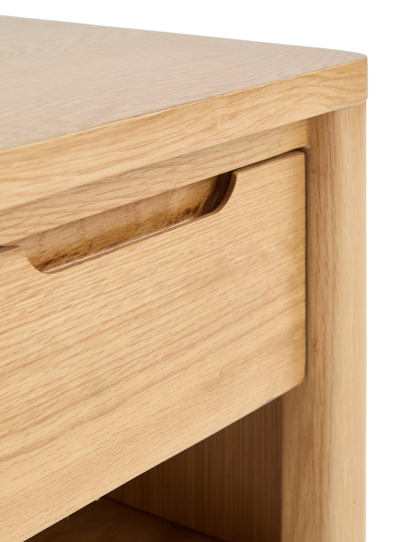 Image 5 of 7 of The Very Collection Aubrey 1 Drawer Open Lamp Table - Oak