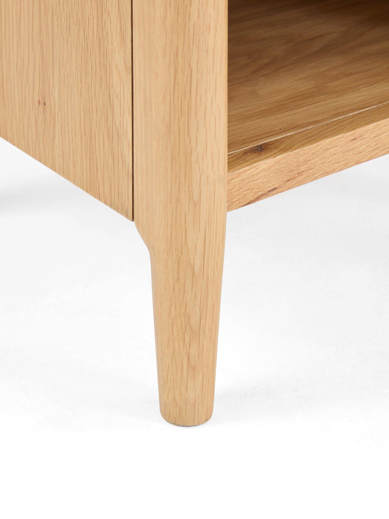 Image 6 of 7 of The Very Collection Aubrey 1 Drawer Open Lamp Table - Oak