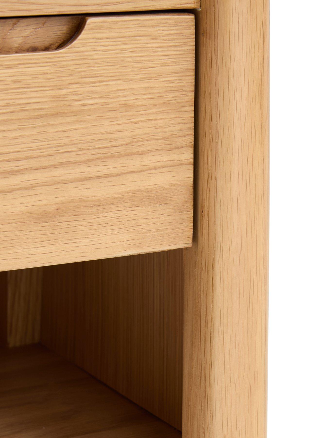 Image 7 of 7 of The Very Collection Aubrey 1 Drawer Open Lamp Table - Oak