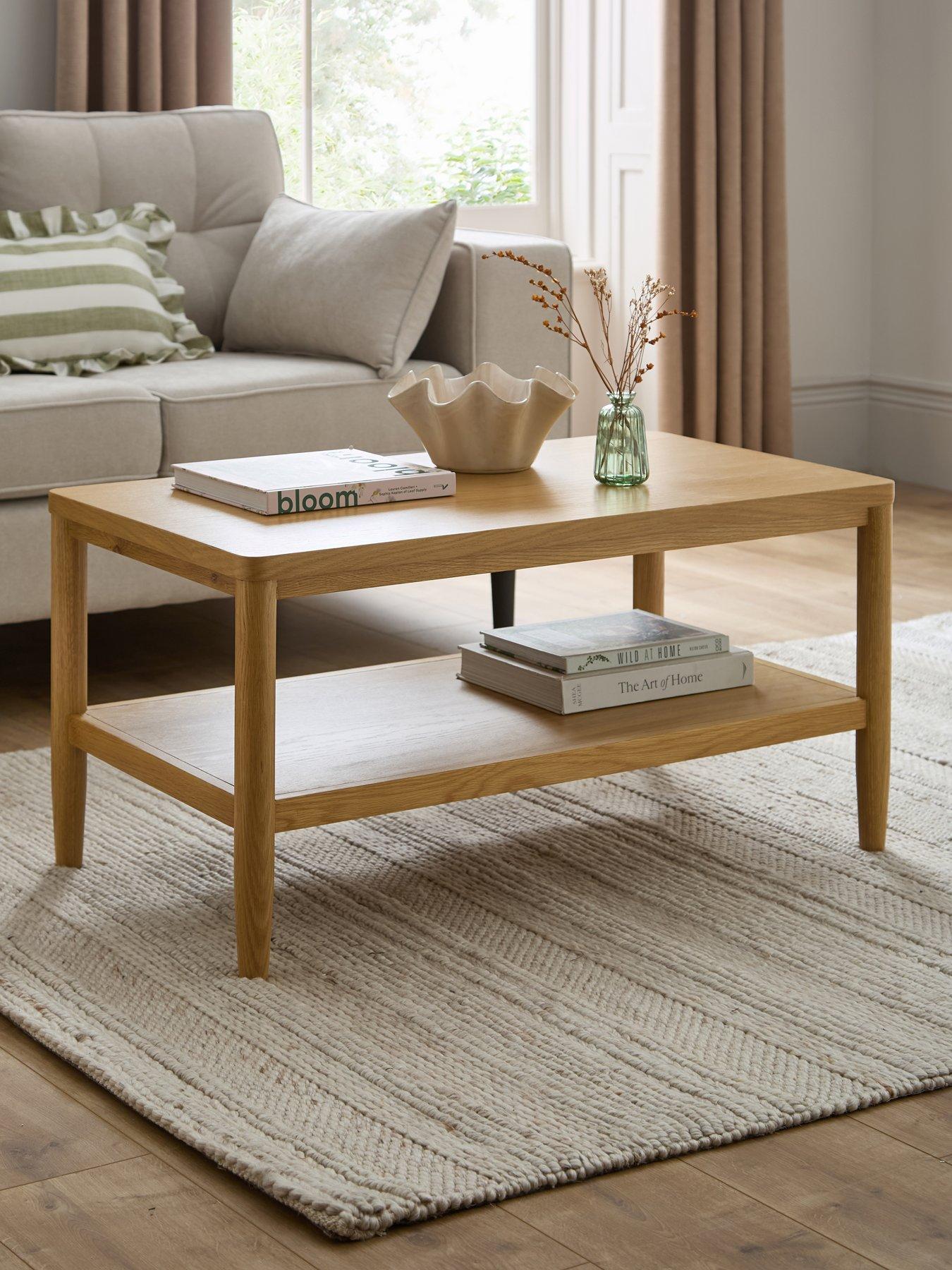 Image 1 of 7 of The Very Collection Aubrey Coffee Table Open Shelf