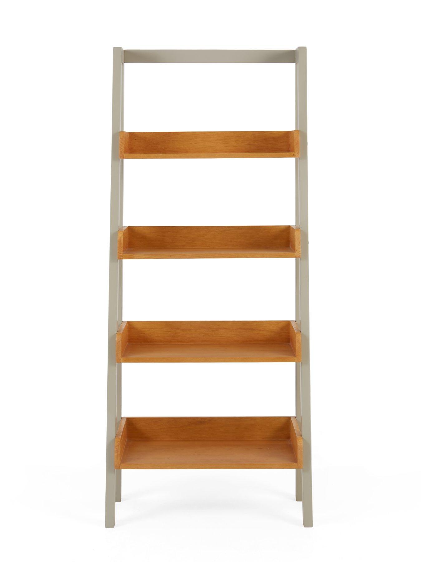 Image 3 of 6 of The Very Collection Malone Ladder Shelf - contains Solid Wood&nbsp;- Grey/Oak