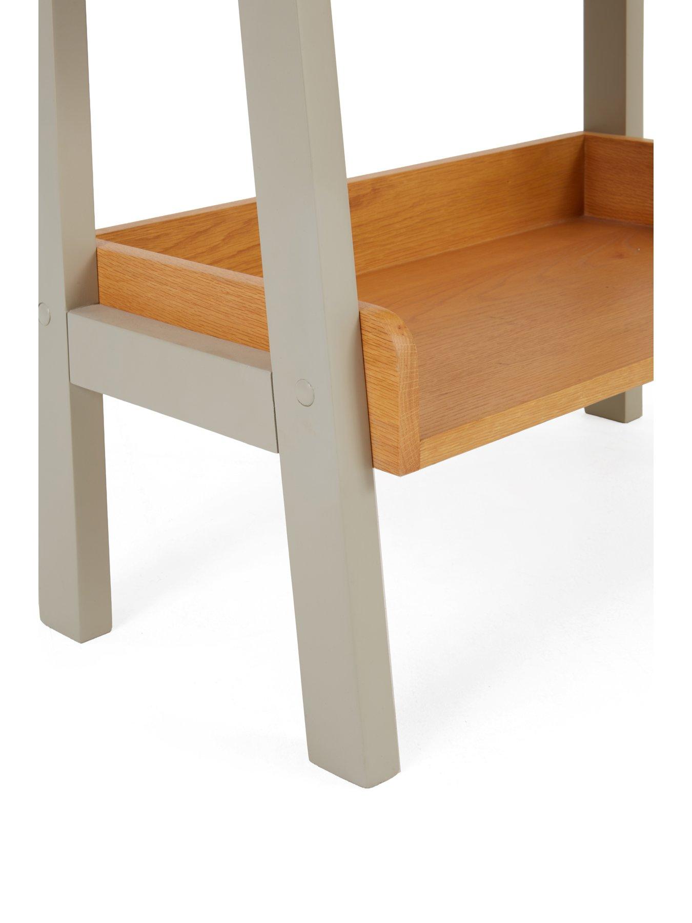 Image 6 of 6 of The Very Collection Malone Ladder Shelf - contains Solid Wood&nbsp;- Grey/Oak
