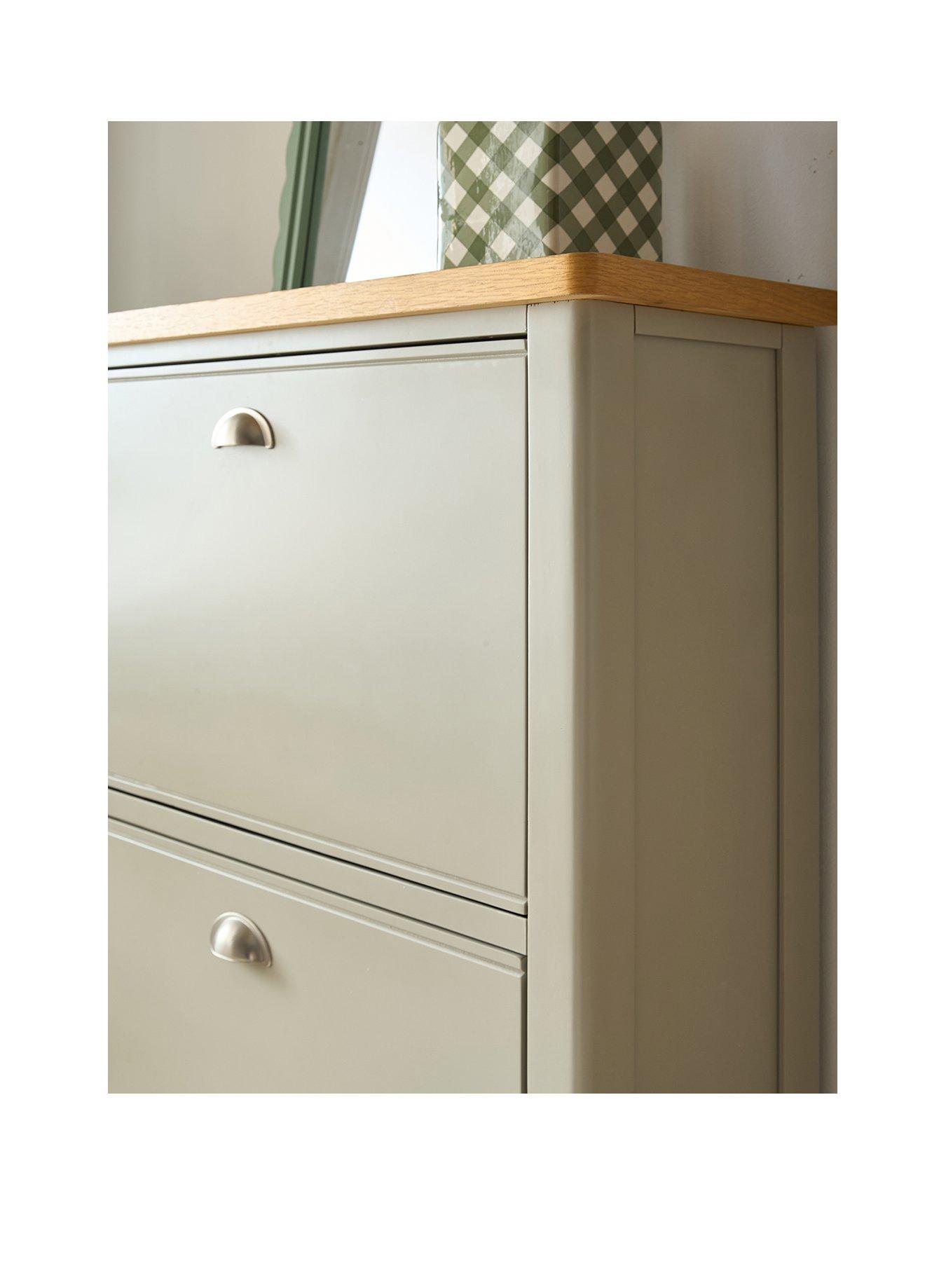 Image 2 of 7 of The Very Collection Malone Shoe Storage - Grey/Oak