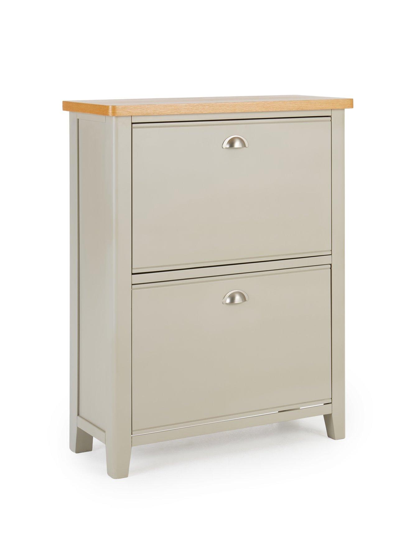 Image 4 of 7 of The Very Collection Malone Shoe Storage - Grey/Oak