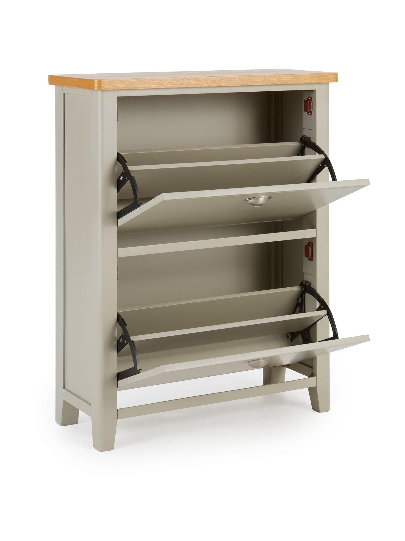 Image 5 of 7 of The Very Collection Malone Shoe Storage - Grey/Oak