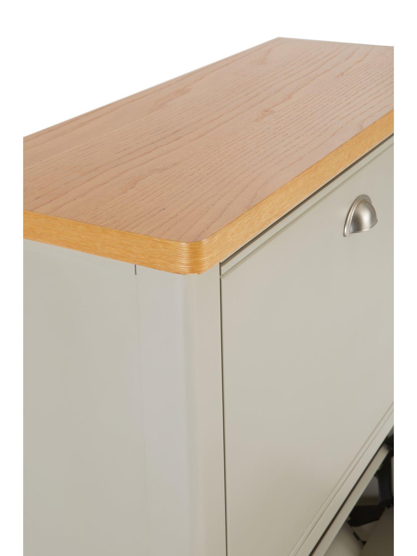 Image 7 of 7 of The Very Collection Malone Shoe Storage - Grey/Oak