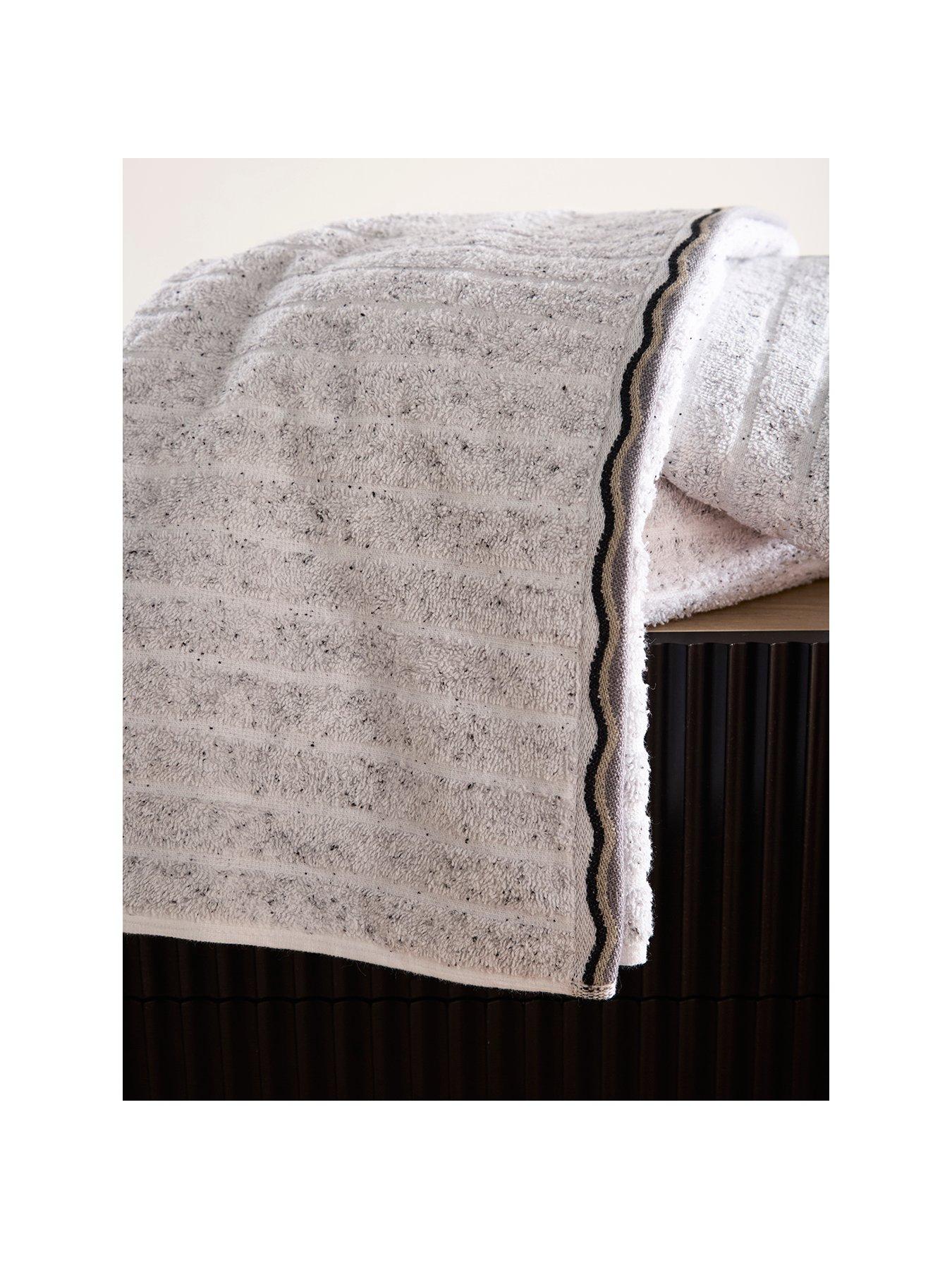 Image 2 of 4 of Fusion Speckle Rib Towel Collection White