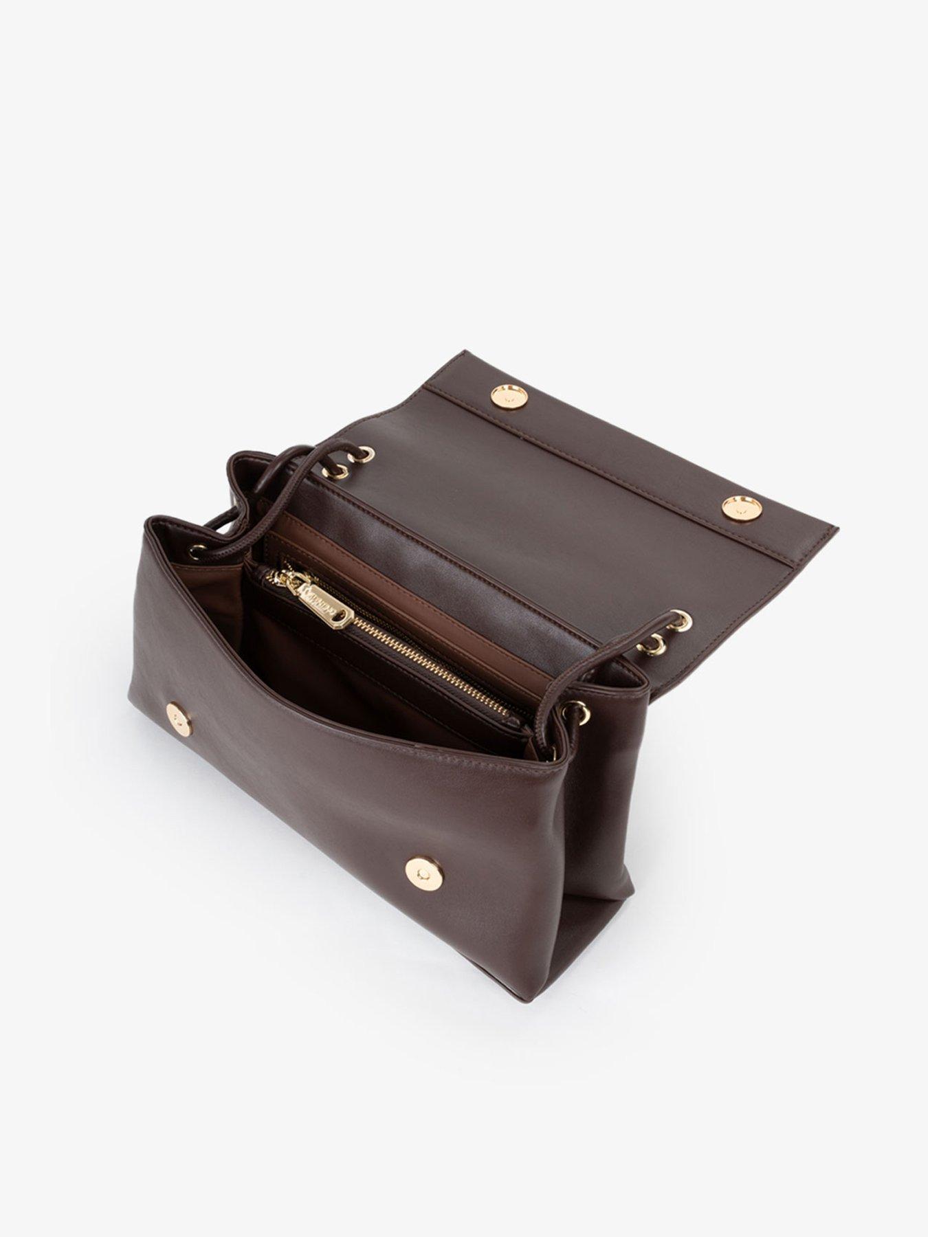 Image 3 of 3 of Valentino Fable Flap Bag - Brown