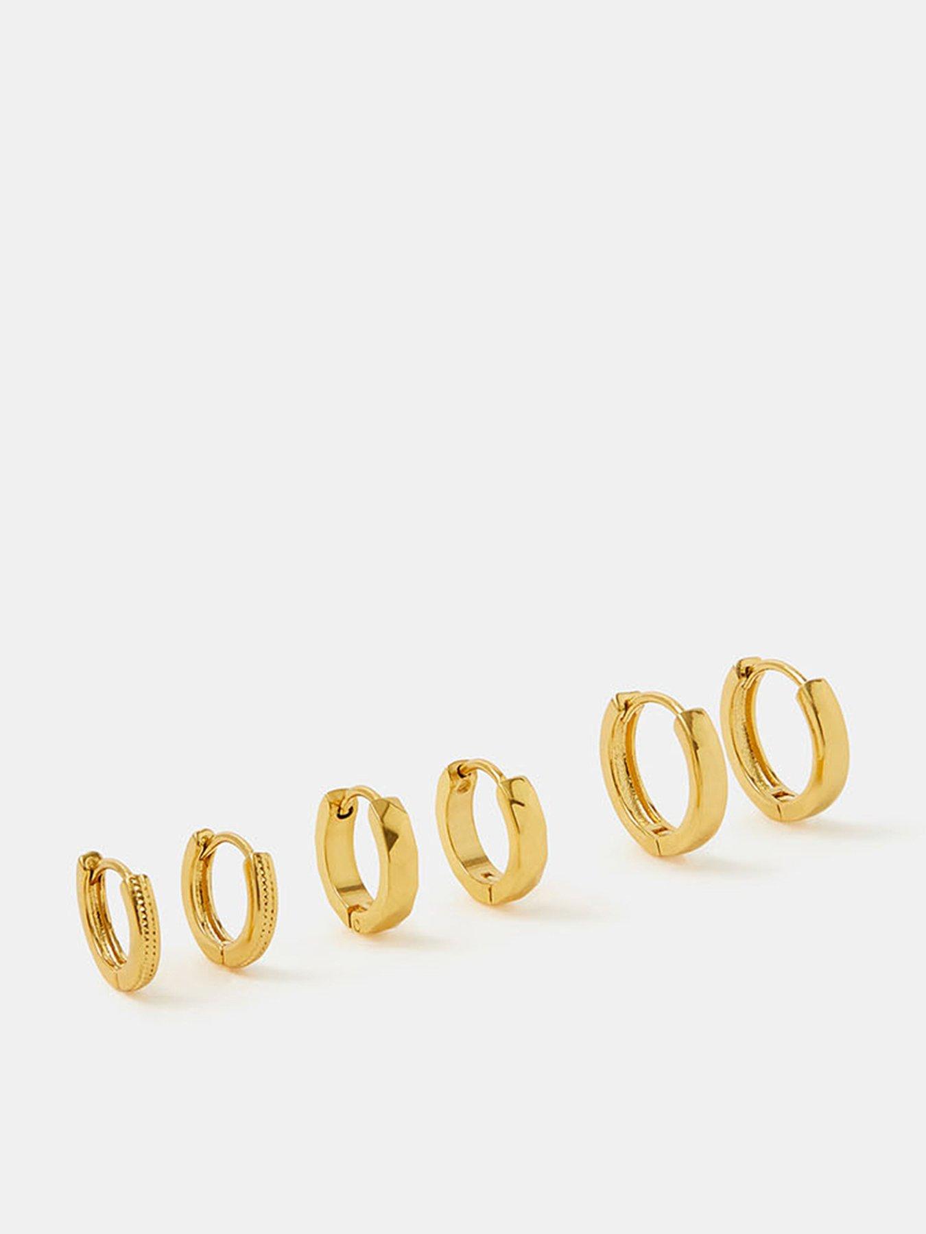 Accessorize 3-pack Stainless Steel Clicker Hoop Earrings
