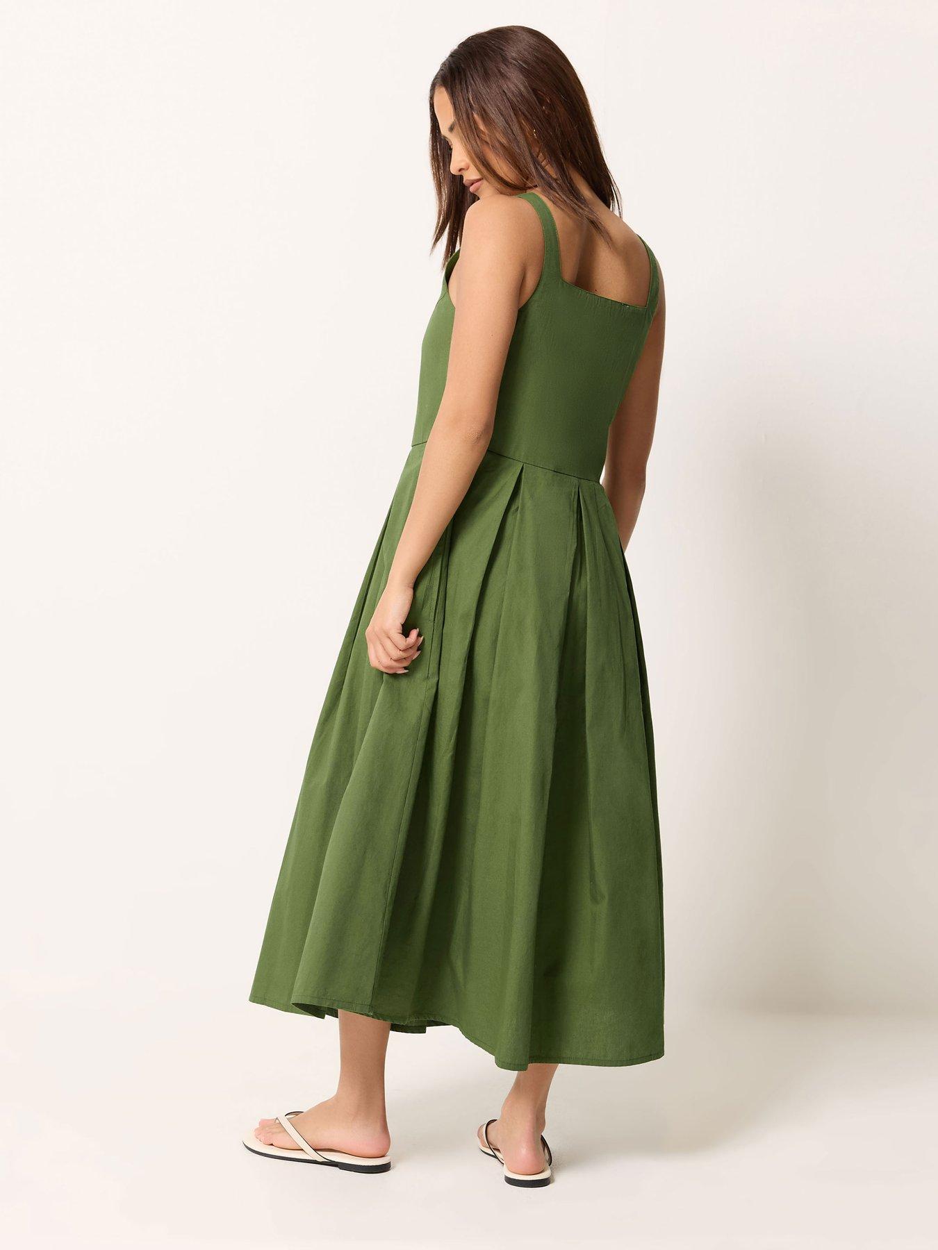 Image 2 of 4 of PixieGirl Petite Zip Front Midi Dress