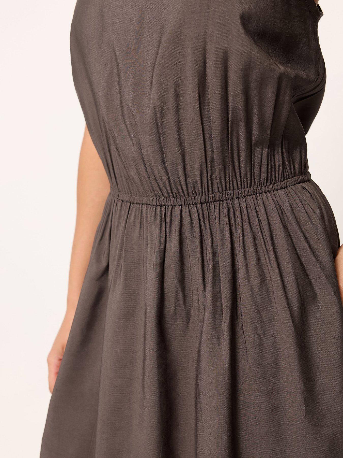 Image 4 of 4 of PixieGirl Petite Midi Dress - Brown