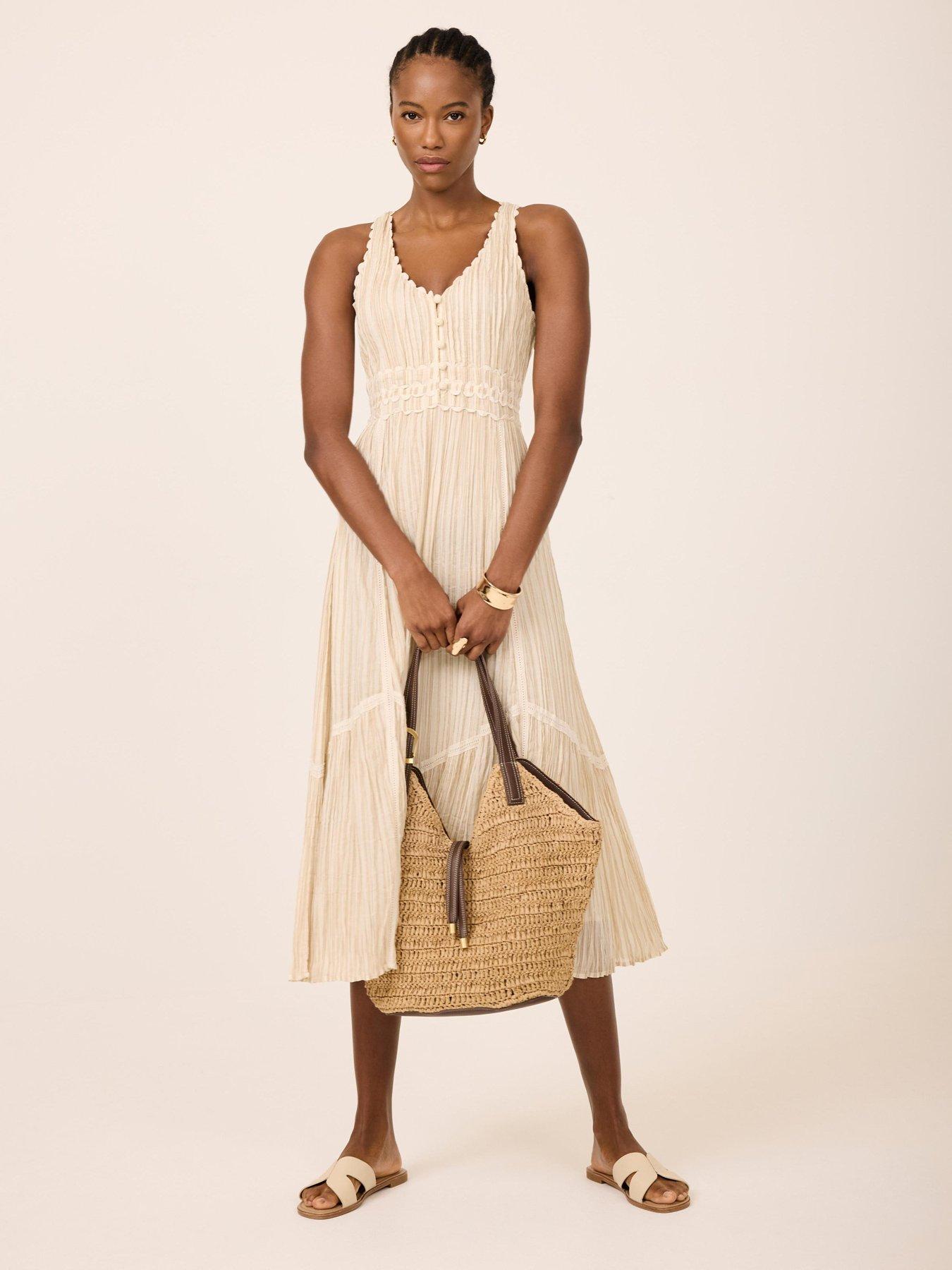 mint-velvet-neutral-stripe-midi-dressoutfit