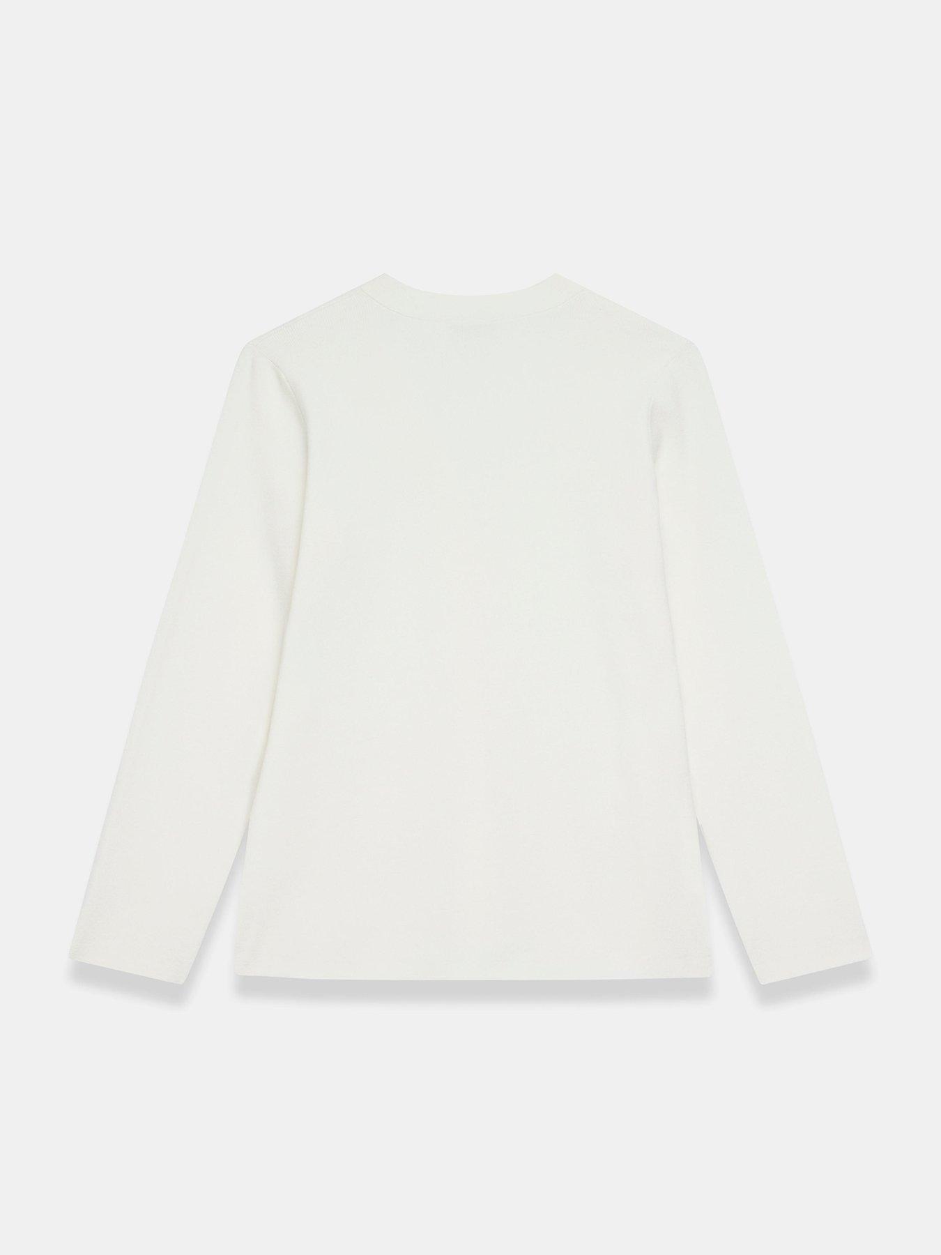 Image 6 of 6 of Mint Velvet Ivory V Neck Longline Cardigan - White
