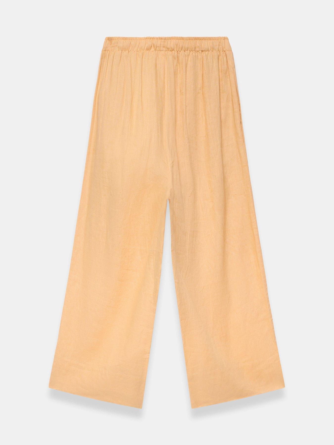 Image 6 of 6 of Mint Velvet Yellow Linen Wide Trouser