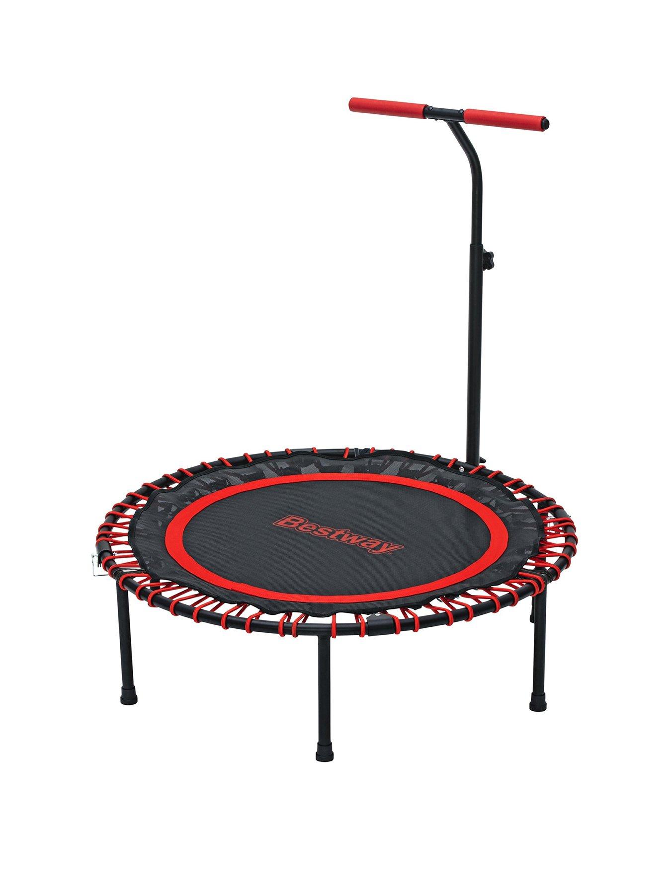 Image 1 of 7 of Bestway Aerobounce Adult Exercise and Rebounder Trampoline with Adjustable Handlebar