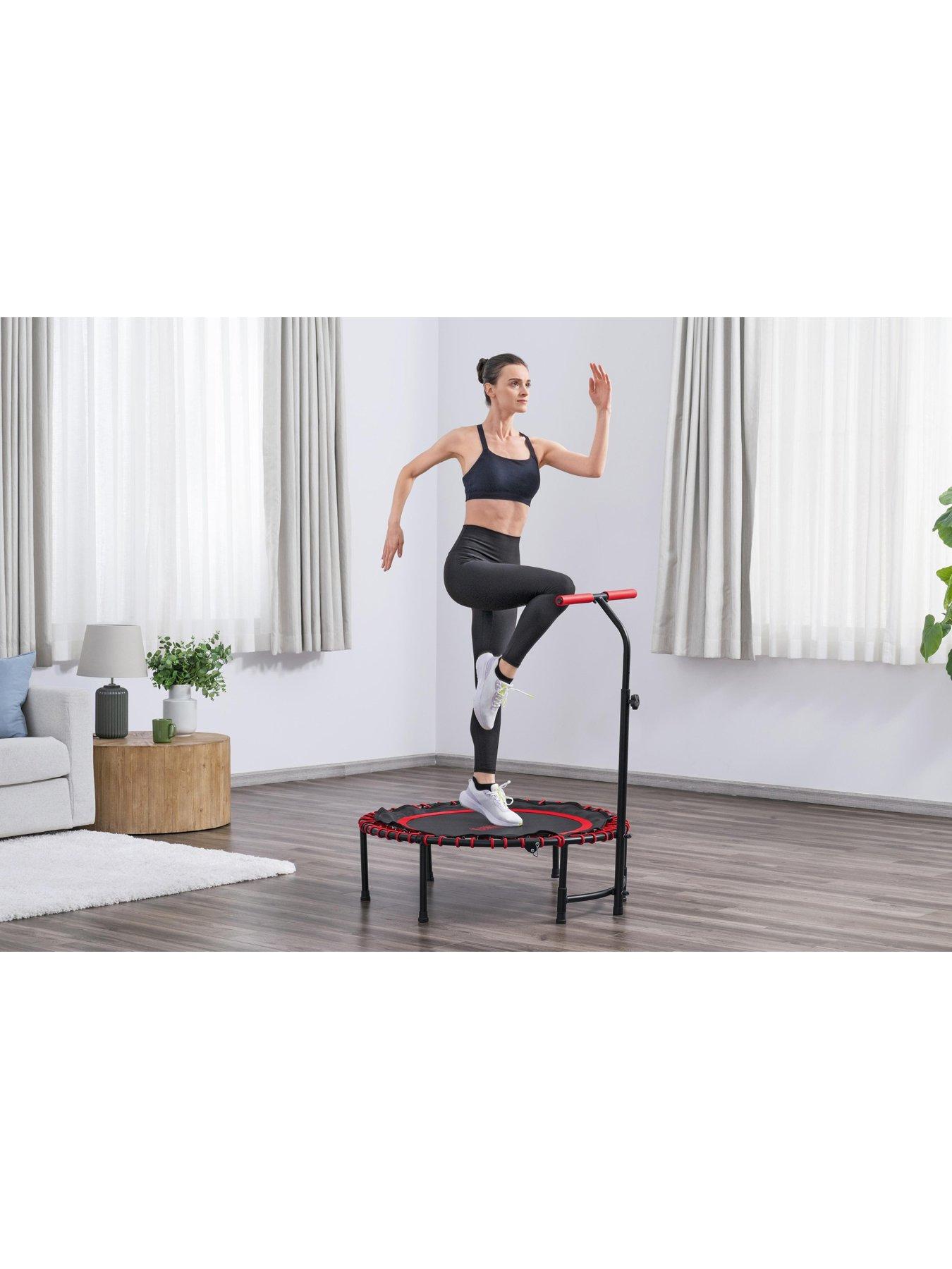 Image 2 of 7 of Bestway Aerobounce Adult Exercise and Rebounder Trampoline with Adjustable Handlebar