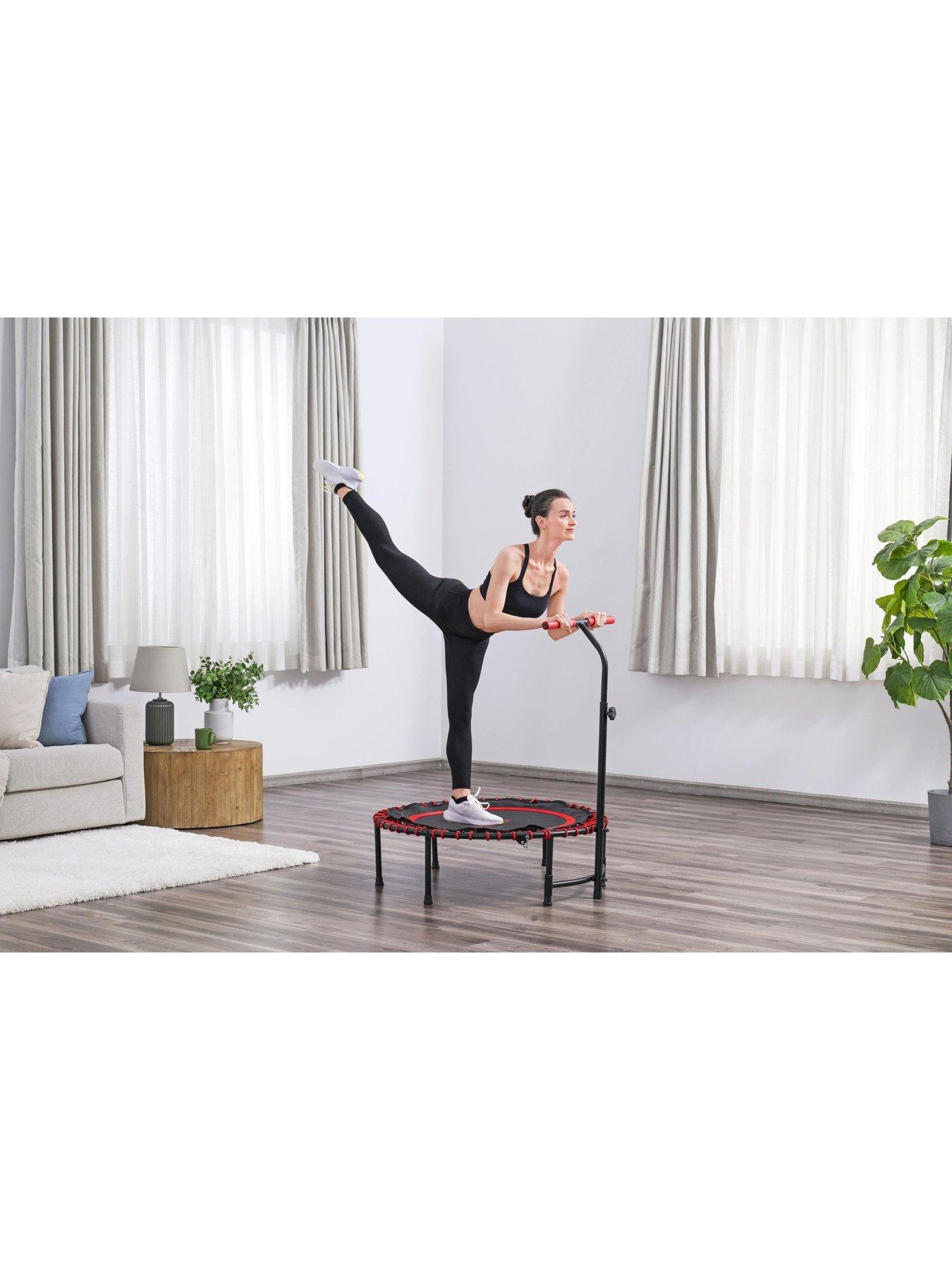 Image 3 of 7 of Bestway Aerobounce Adult Exercise and Rebounder Trampoline with Adjustable Handlebar