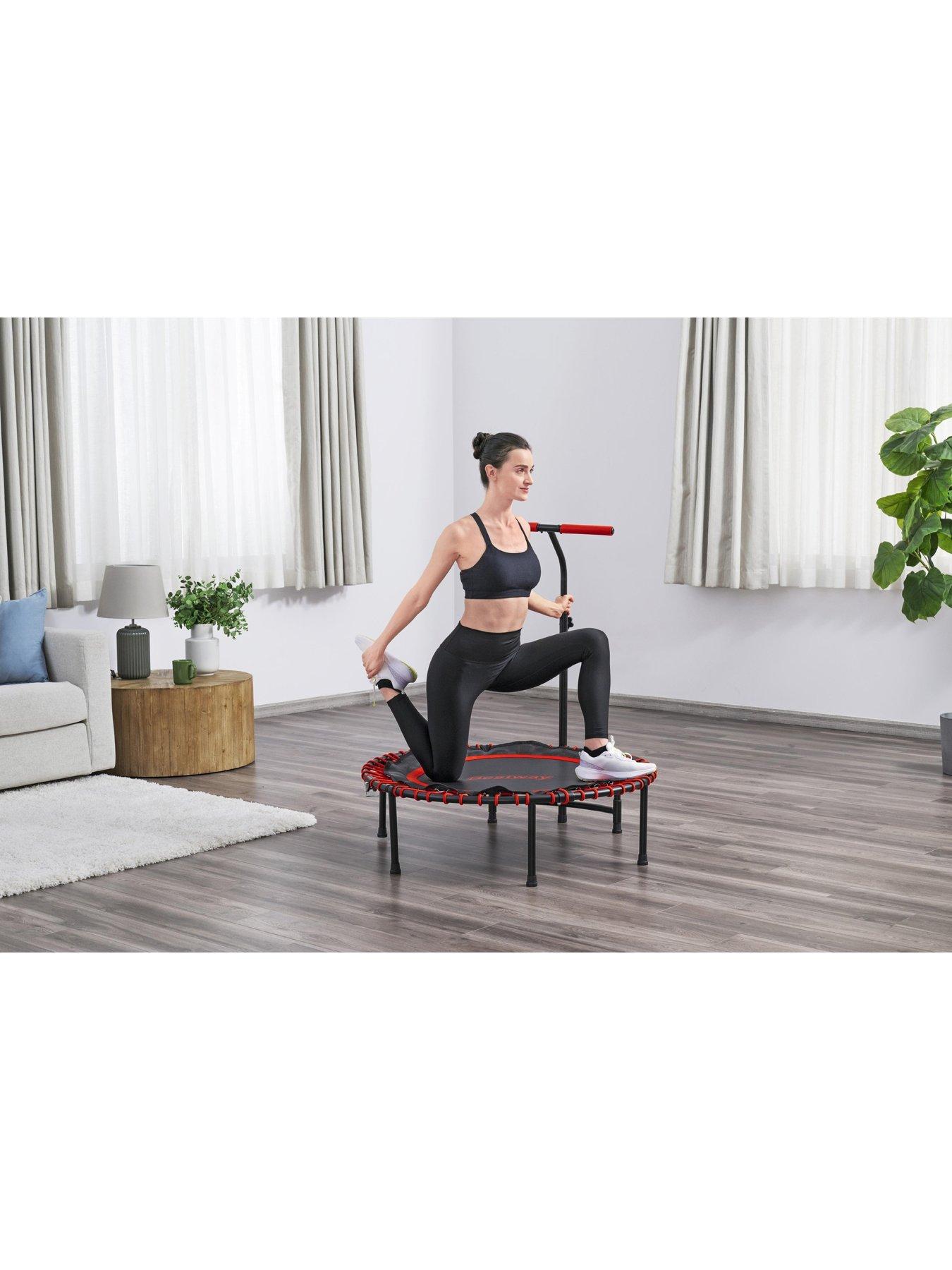 Image 4 of 7 of Bestway Aerobounce Adult Exercise and Rebounder Trampoline with Adjustable Handlebar
