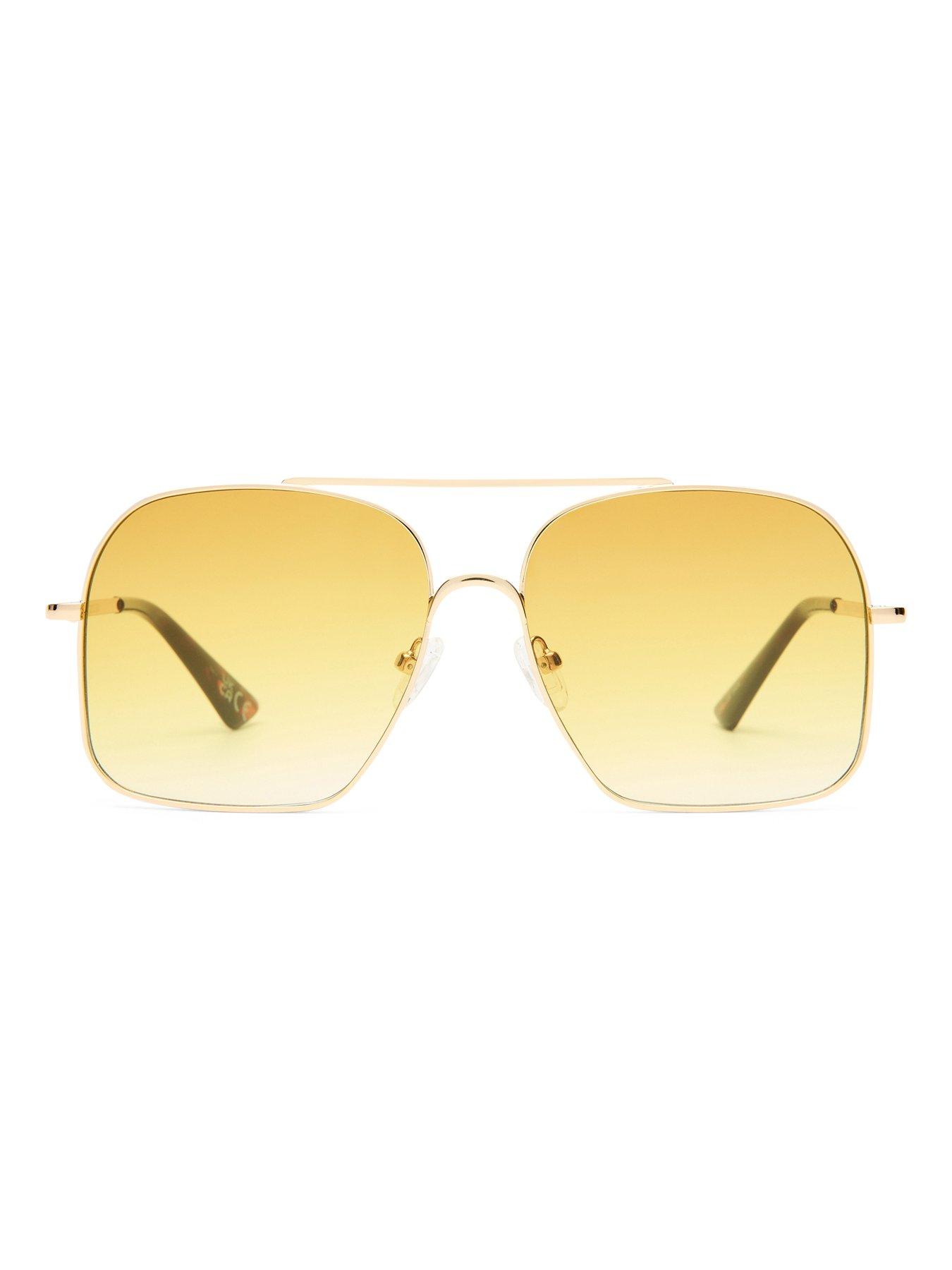 Image 3 of 4 of LE SPECS Womens Civelle Oversized Square Gradient Sunglasses - Gold