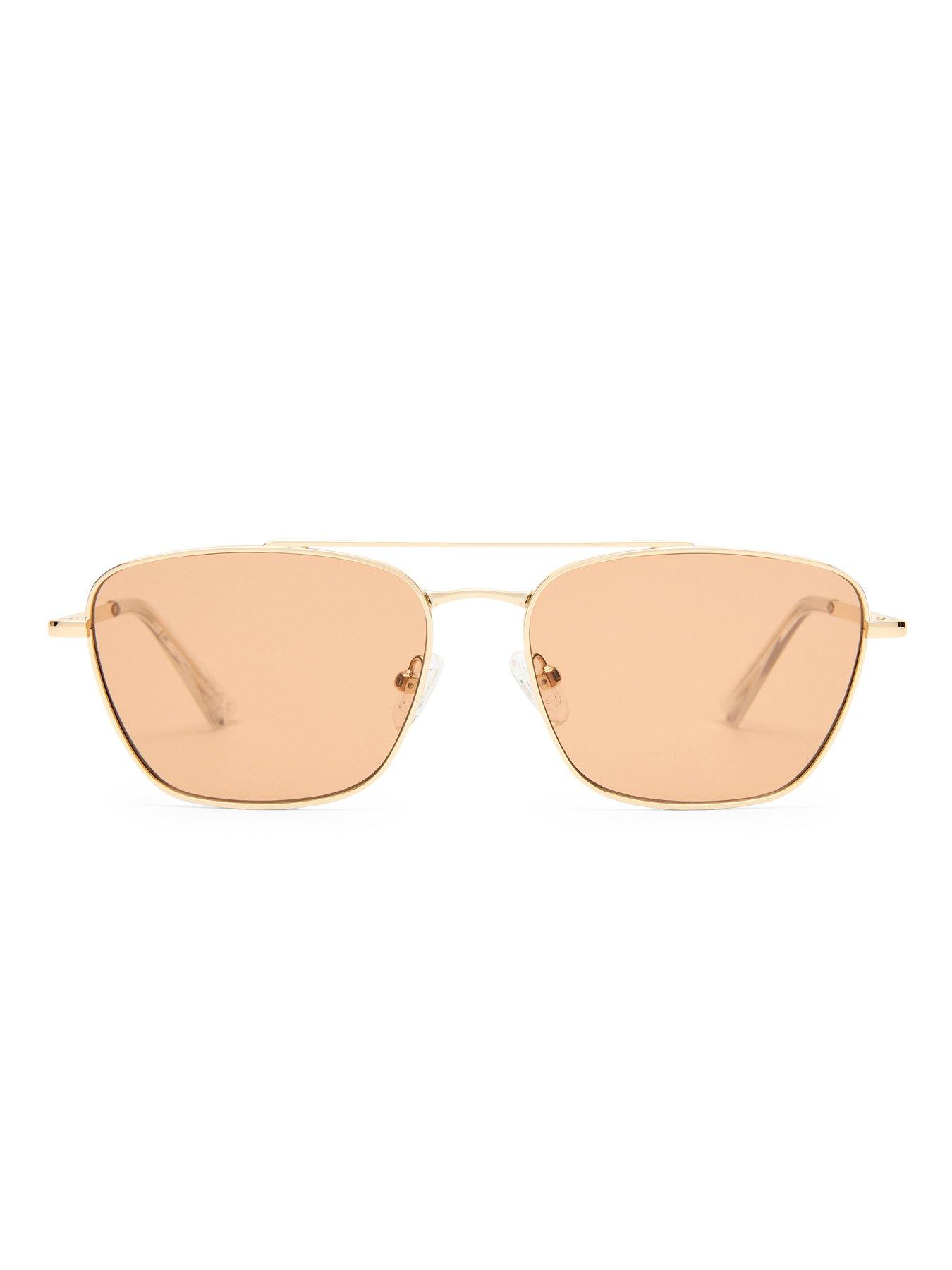 Image 3 of 4 of LE SPECS Womens Diametric Ii Oversized Square Tinted Sunglasses - Gold