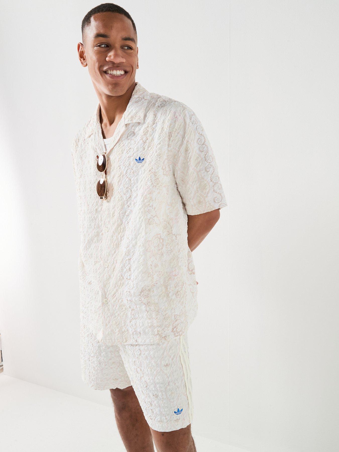 Image 6 of 6 of adidas Originals Mens Resort Shorts - Light Beige