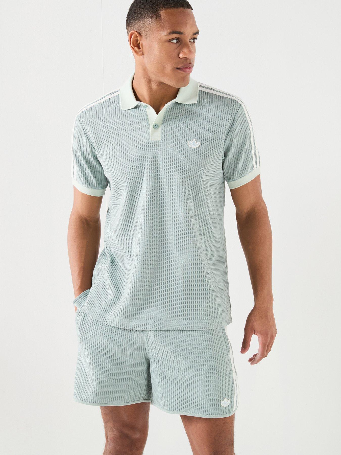 adidas Originals Mens Waffle Polo Shirt - Green